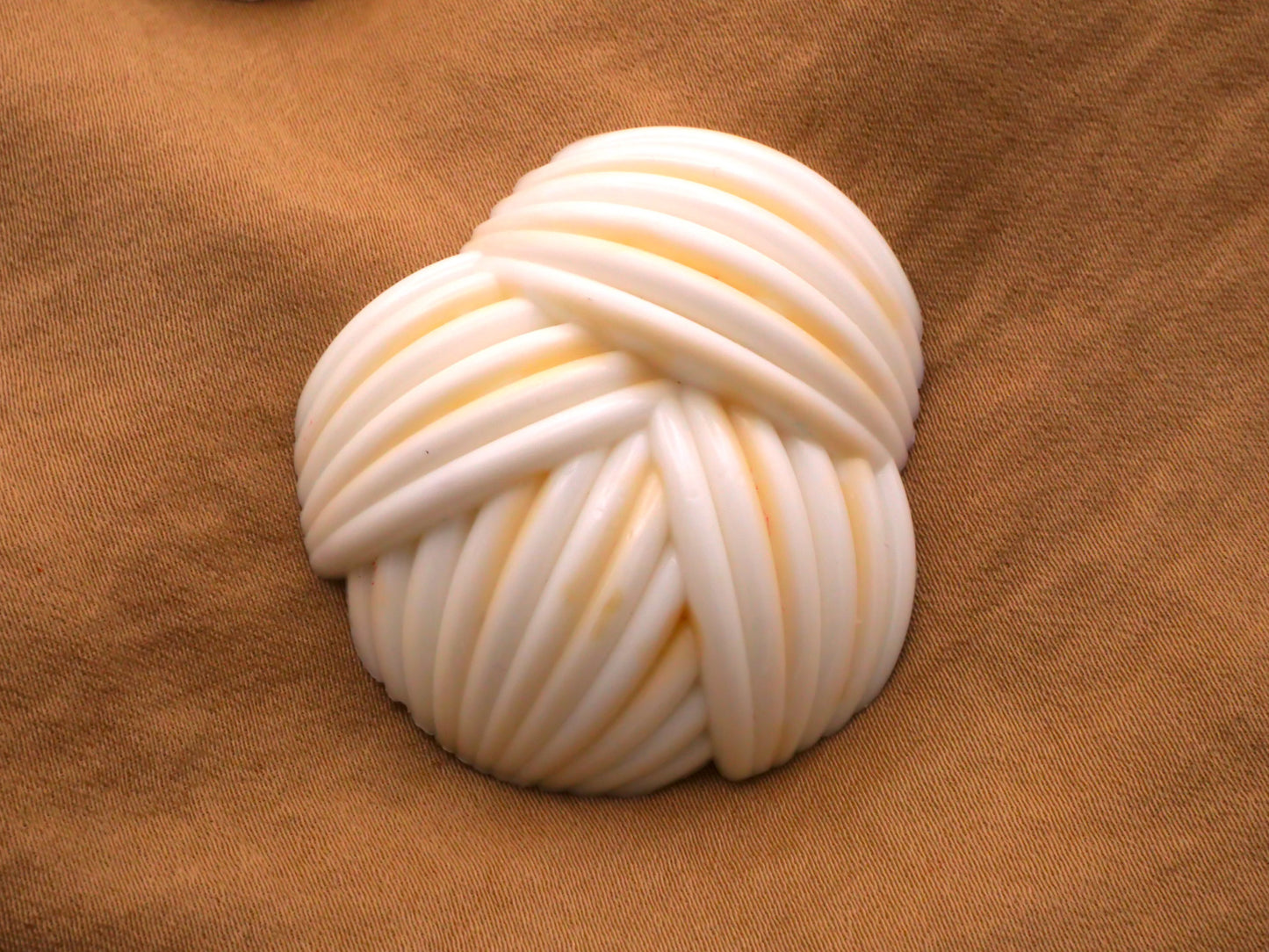 Abstract Creamsicle Vintage Plastic Button 38x42mm