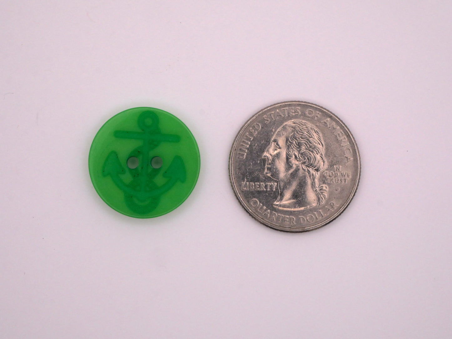 Anchor Sew-Thru Button Apple Green 20mm