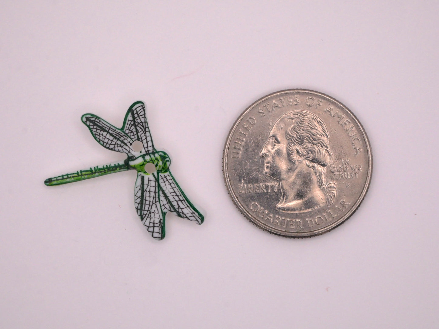 Dragonfly Detailed Plastic Sew-Thru Button 23mm