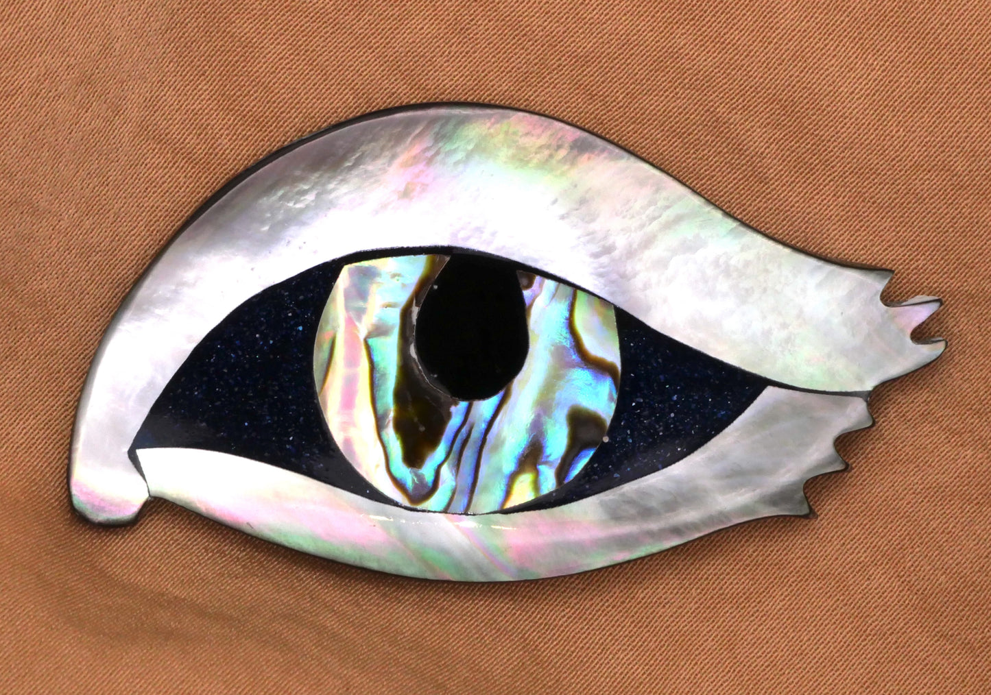 Abalone Shell Large Eye Button Blue Purple Green Shimmer 30x55mm