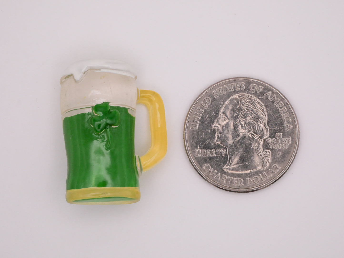 Green Beer Irish St. Patrick's Day Plastic Button 22x29mm