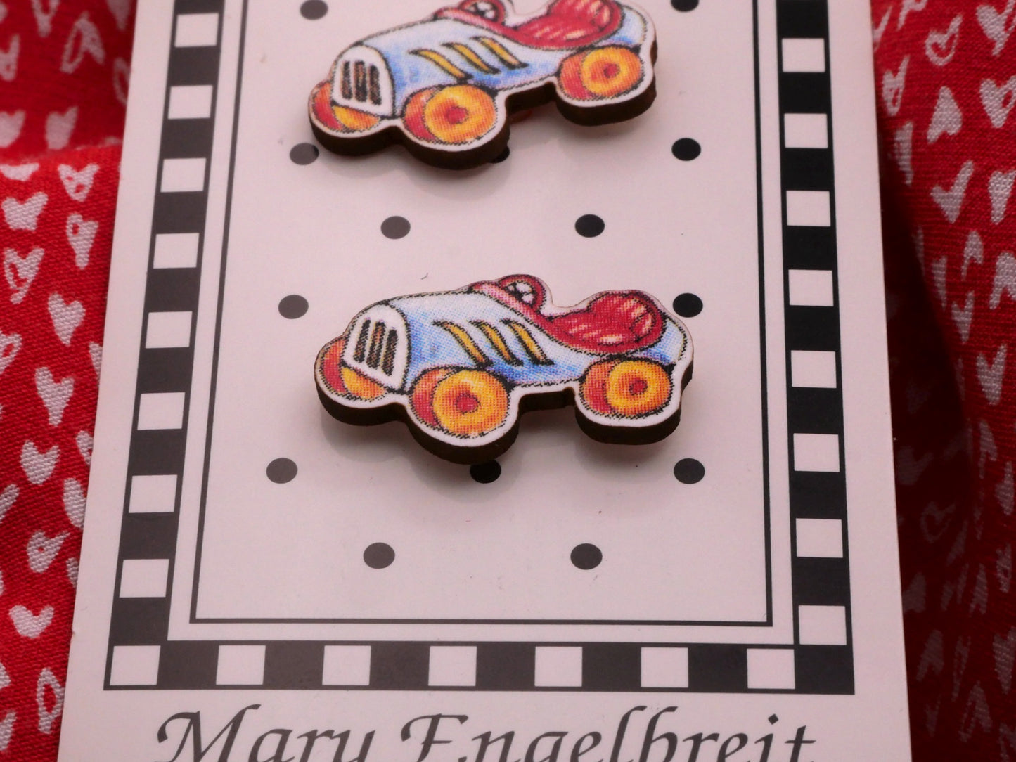 Mary Engelbreit Car Buttons Carded 13x24mm