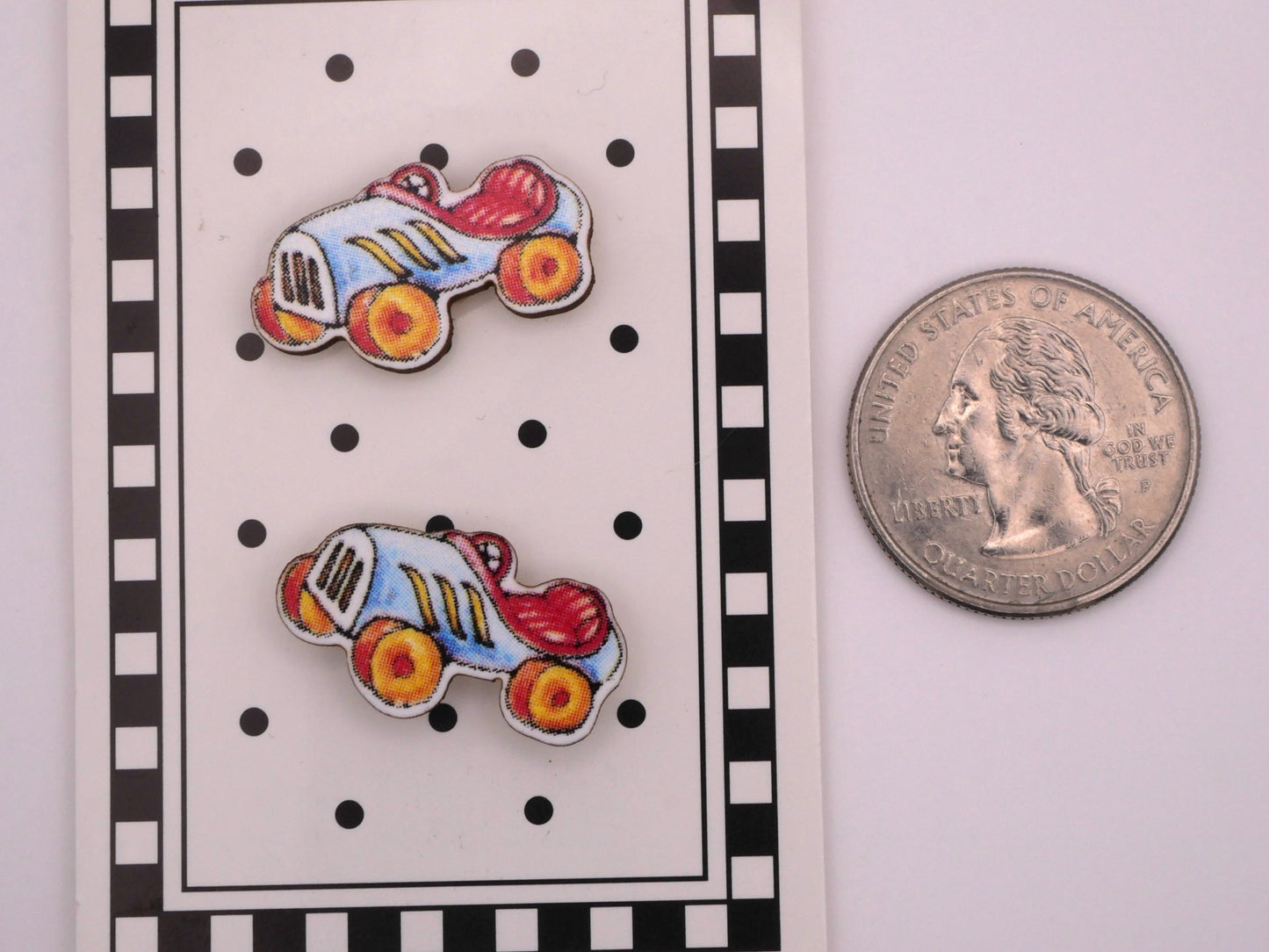 Mary Engelbreit Car Buttons Carded 13x24mm