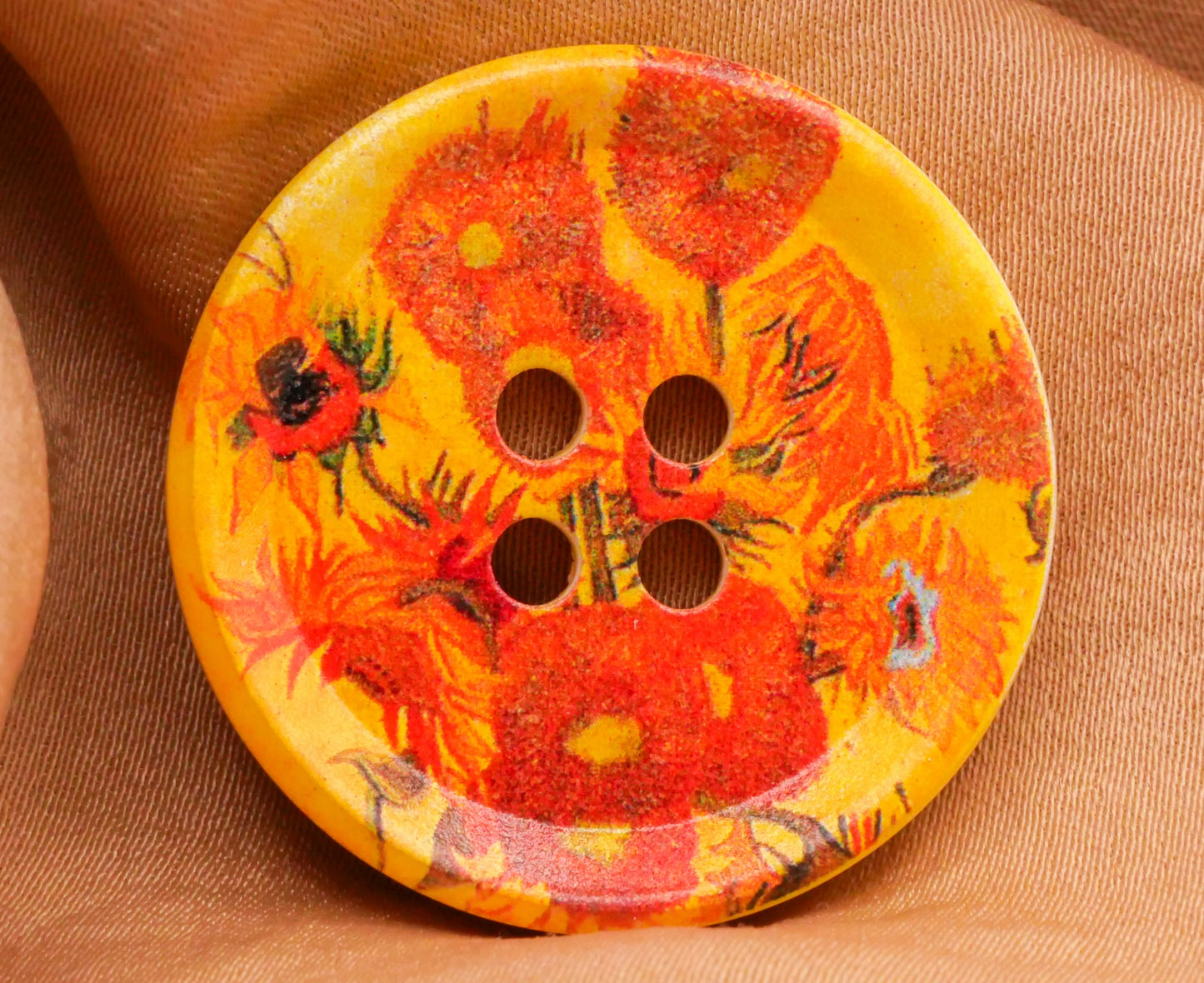 Famous Paintings Art Inspired Wood Sew-Thru Buttons Various 30mm