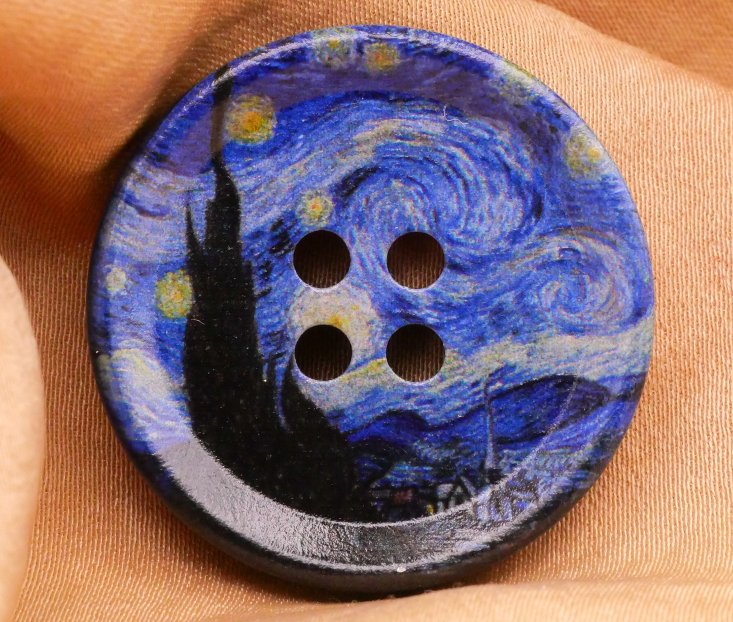 Famous Paintings Art Inspired Wood Sew-Thru Buttons Various 30mm