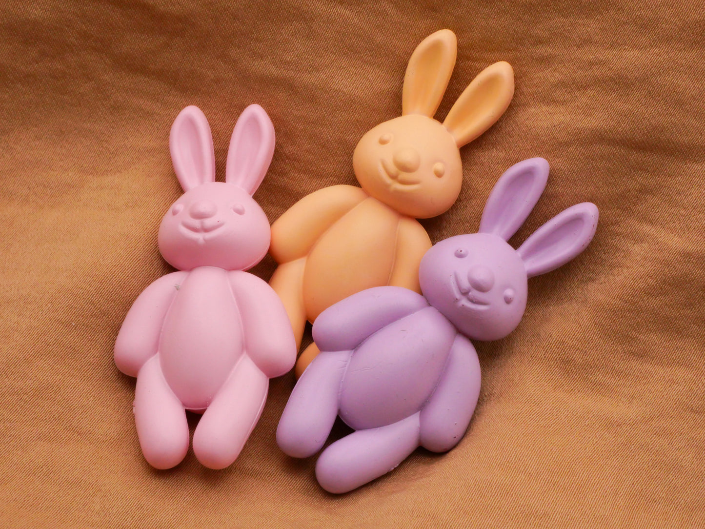 Bunny Rabbit Plastic Self-Shank Pink Yellow Purple Large Button Various 24x50mm