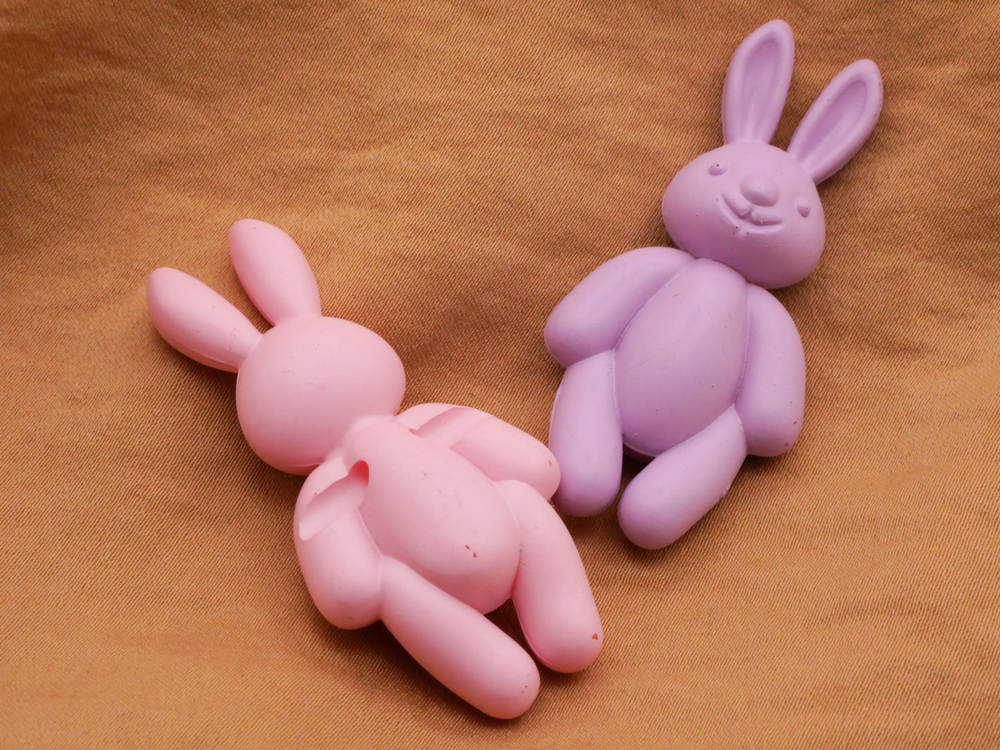 Bunny Rabbit Plastic Self-Shank Pink Yellow Purple Large Button Various 24x50mm