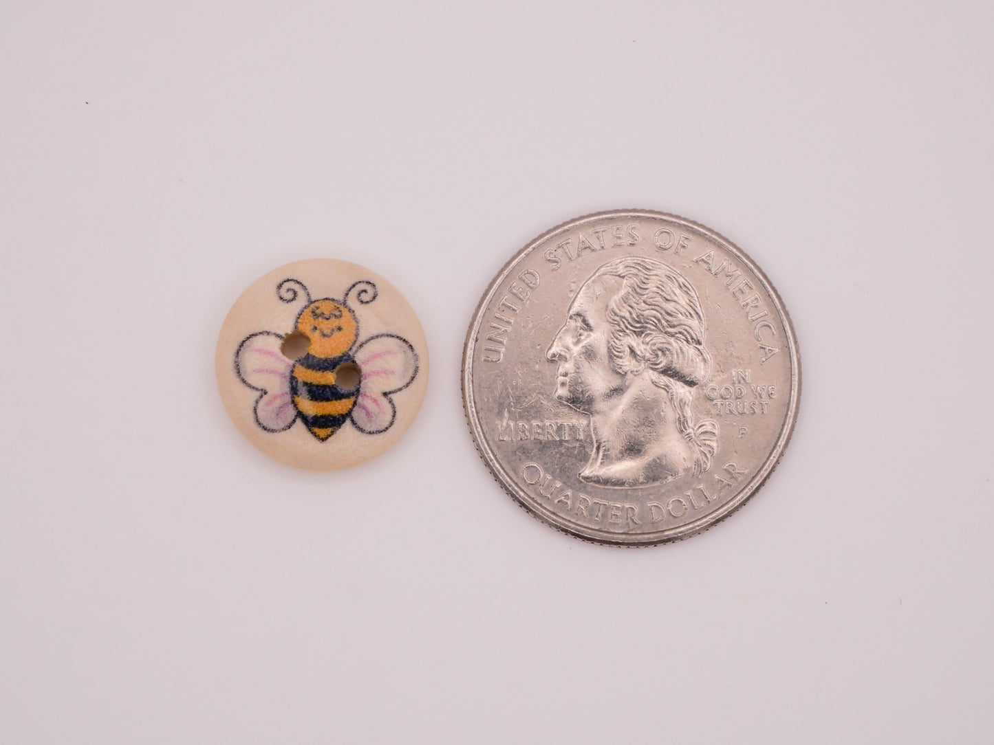 Bird Bee Butterfly Ladybug Flower Assorted Set of Ten Buttons 15mm