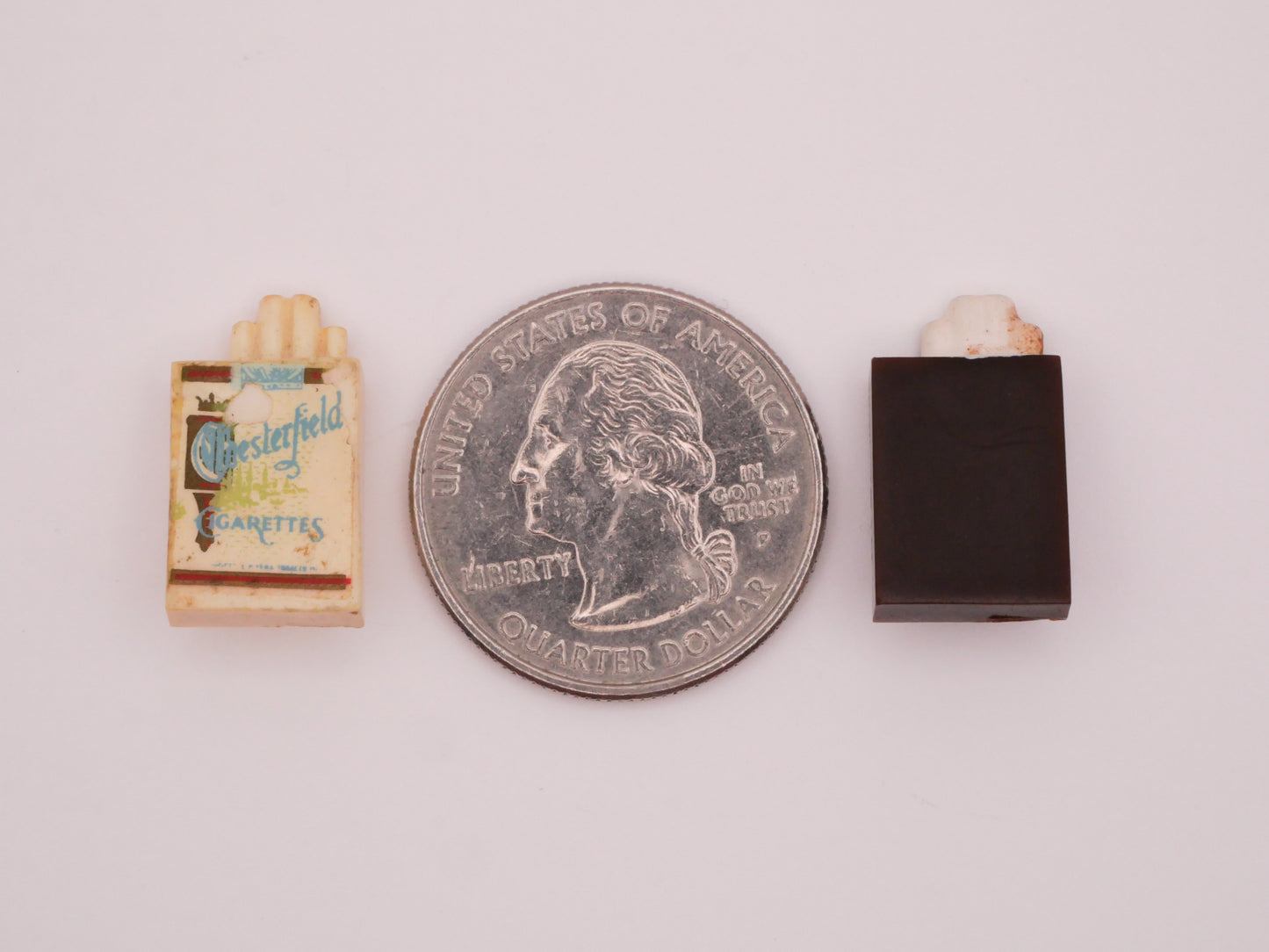Cigarettes Smokes Chesterfield Plastic Vintage Button Various 11x20mm