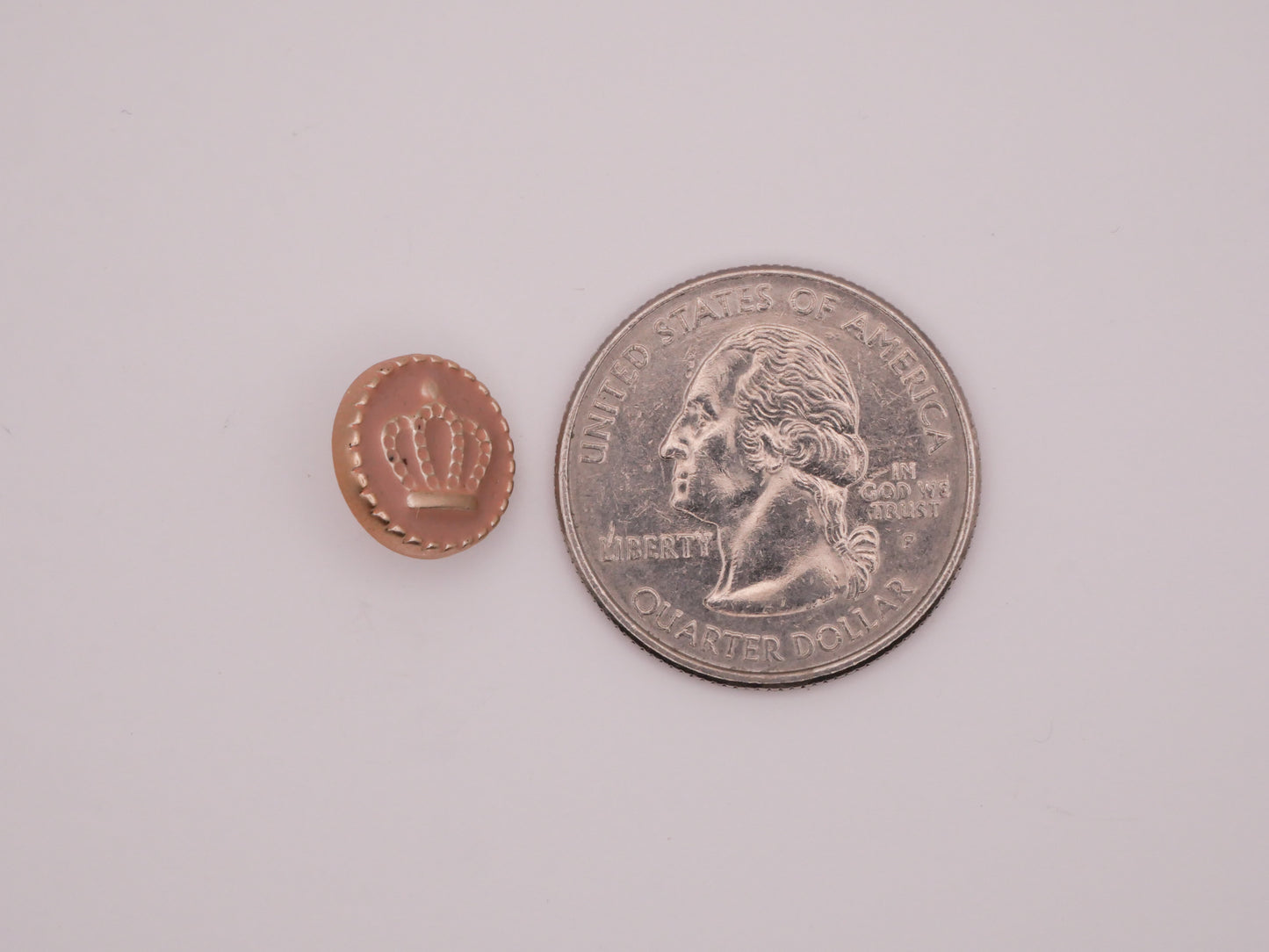 Crown Pink Silver Plastic Set of Three Buttons 12mm