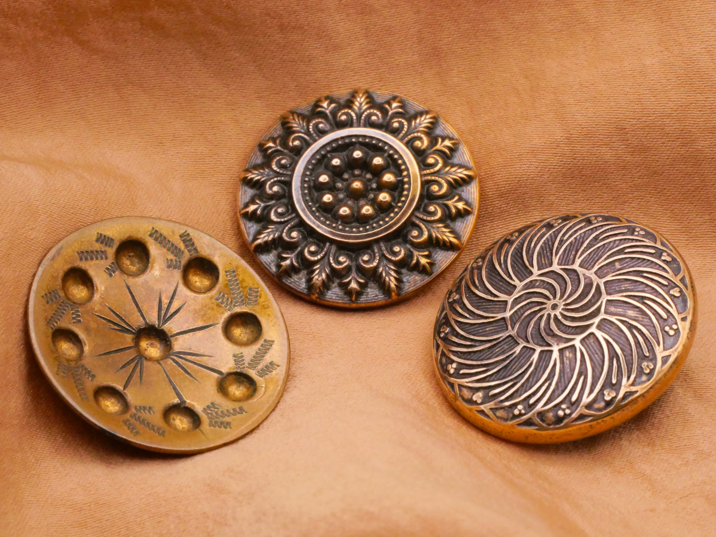 Sun Celestial Antique Brass Metal Button Various 25-27mm
