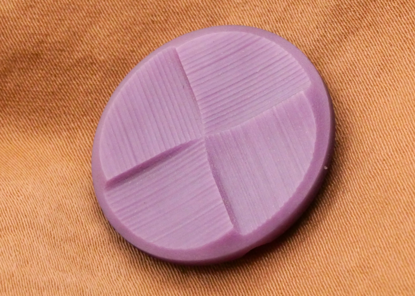 Pinwheel Purple Texture Vintage Tunnel Shank Button 23mm