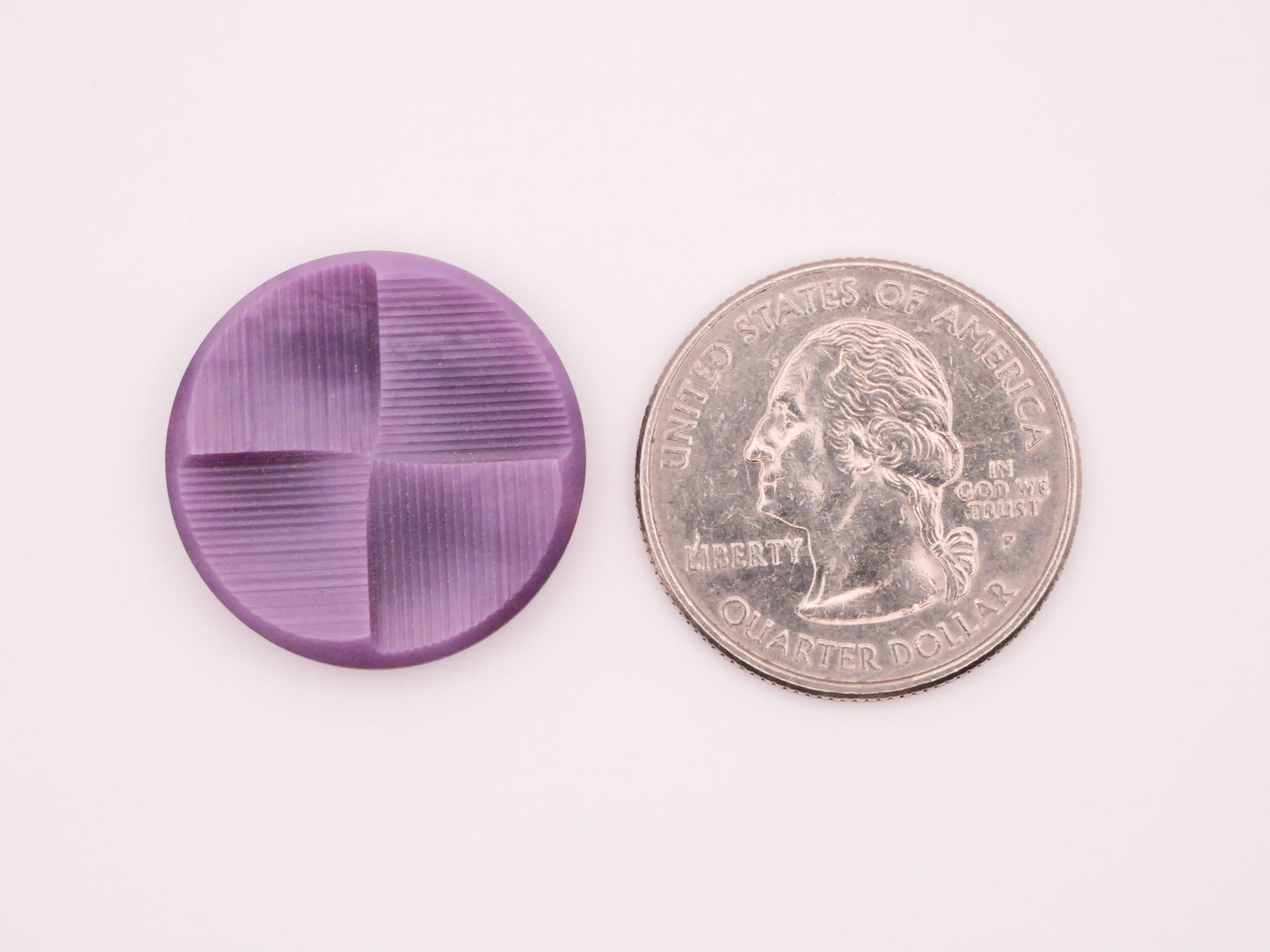 Pinwheel Purple Texture Vintage Tunnel Shank Button 23mm