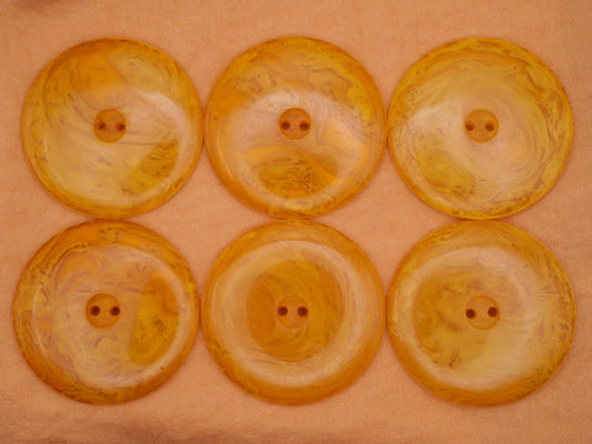 Apple Juice Bakelite Marbled Early Plastic Vintage Large Button 37mm