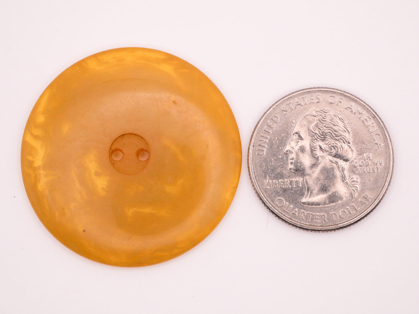 Apple Juice Bakelite Marbled Early Plastic Vintage Large Button 37mm