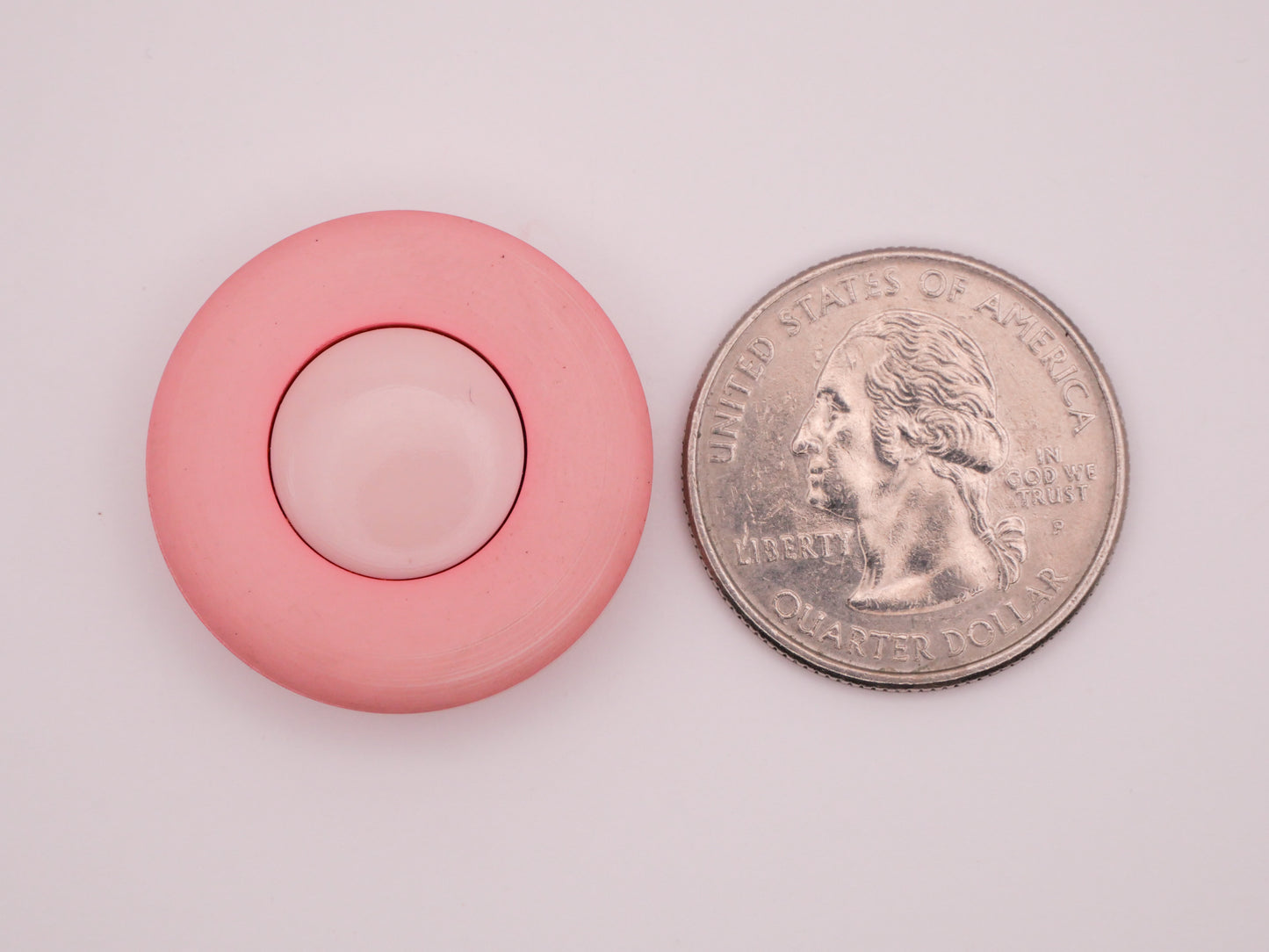 Pink Two Tone Matte Shiny Vintage Plastic Button 27mm
