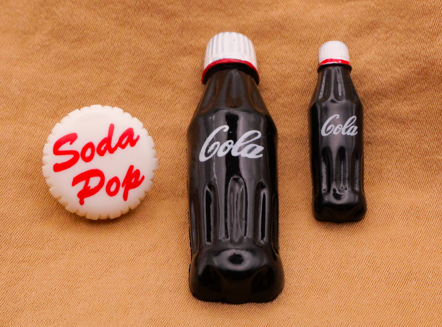 Soda Pop Cola Bottle Vintage Plastic Button Various 7-41mm