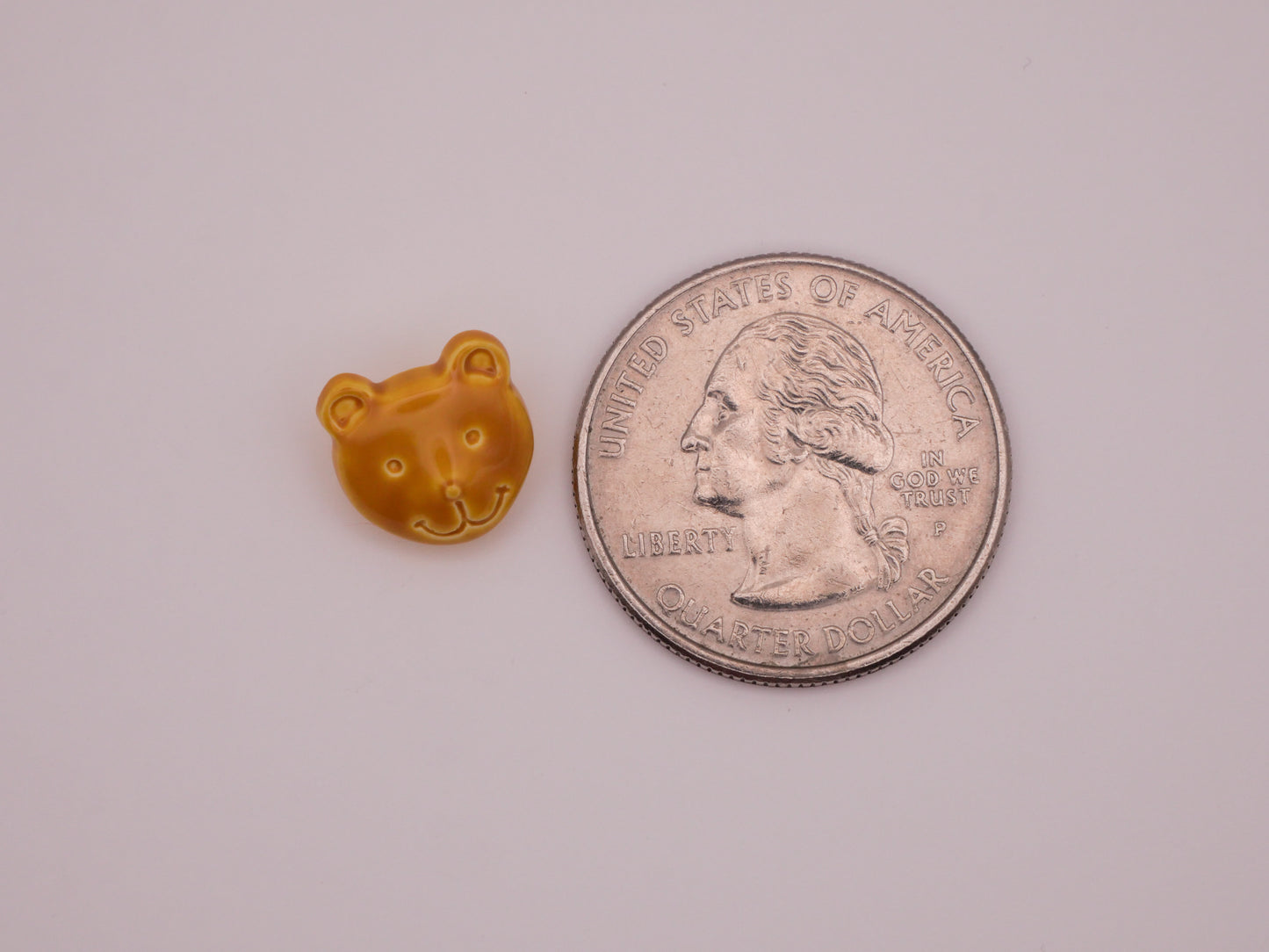 Bear Face Vintage French Plastic Set of Three Buttons 11mm