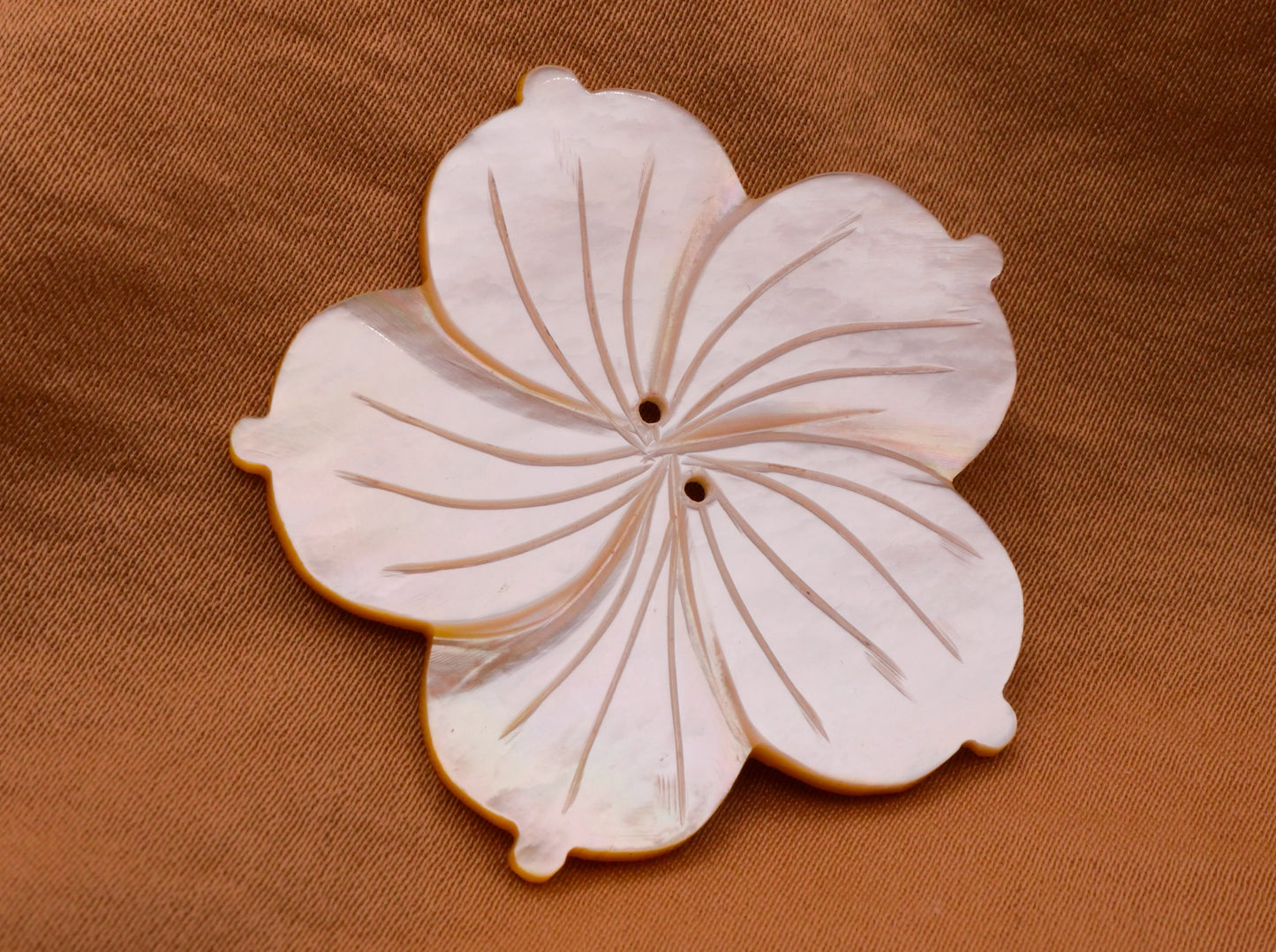 Hibiscus Mother of Pearl Carved Large Button Various 40-47mm