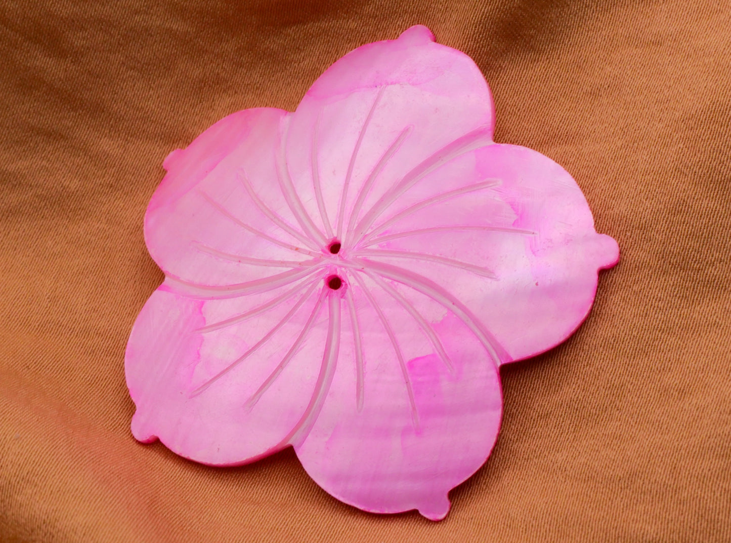 Hibiscus Mother of Pearl Carved Large Button Various 40-47mm