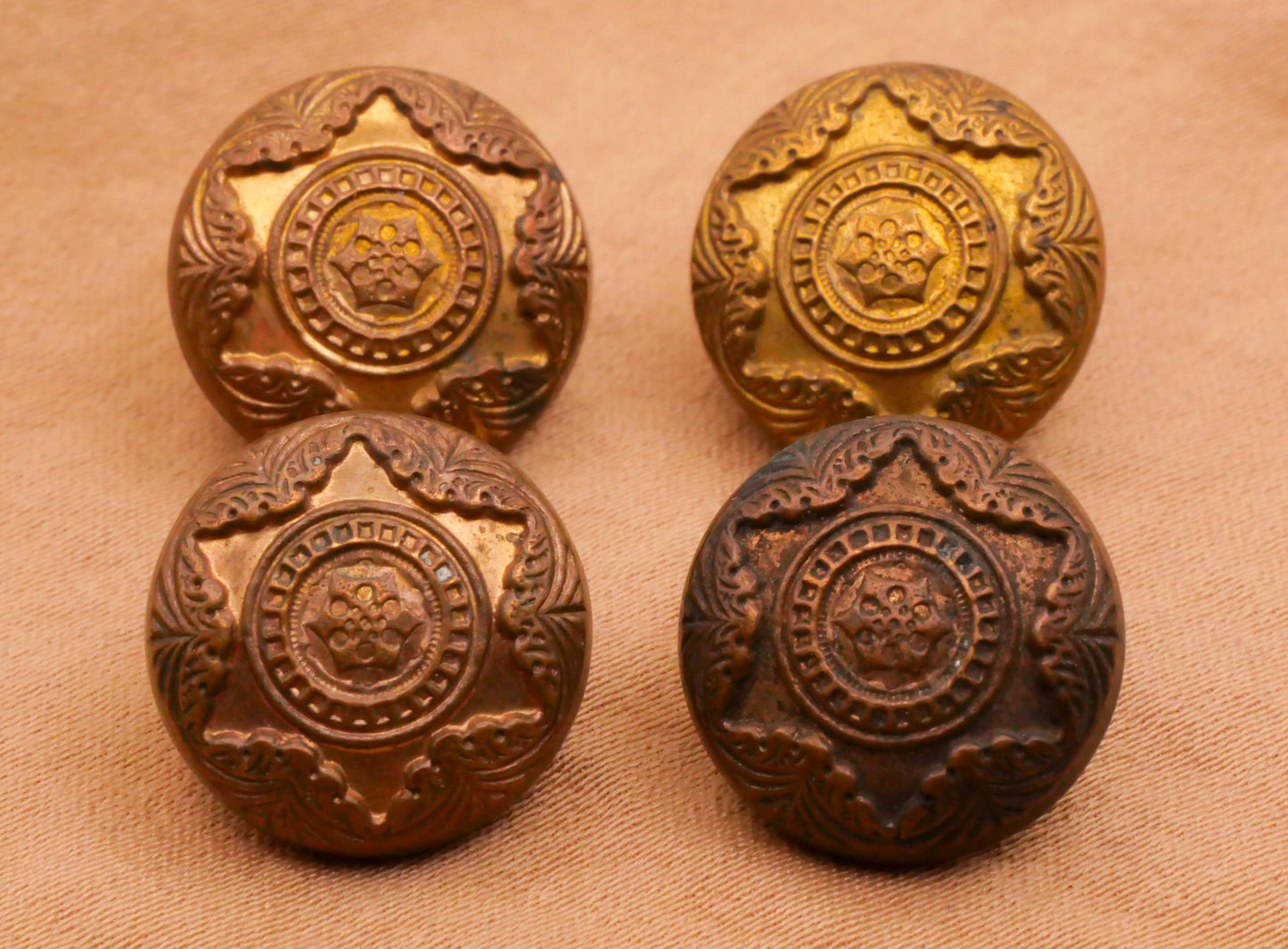 Star Paris Back Mark Brass Metal Button Various 15mm
