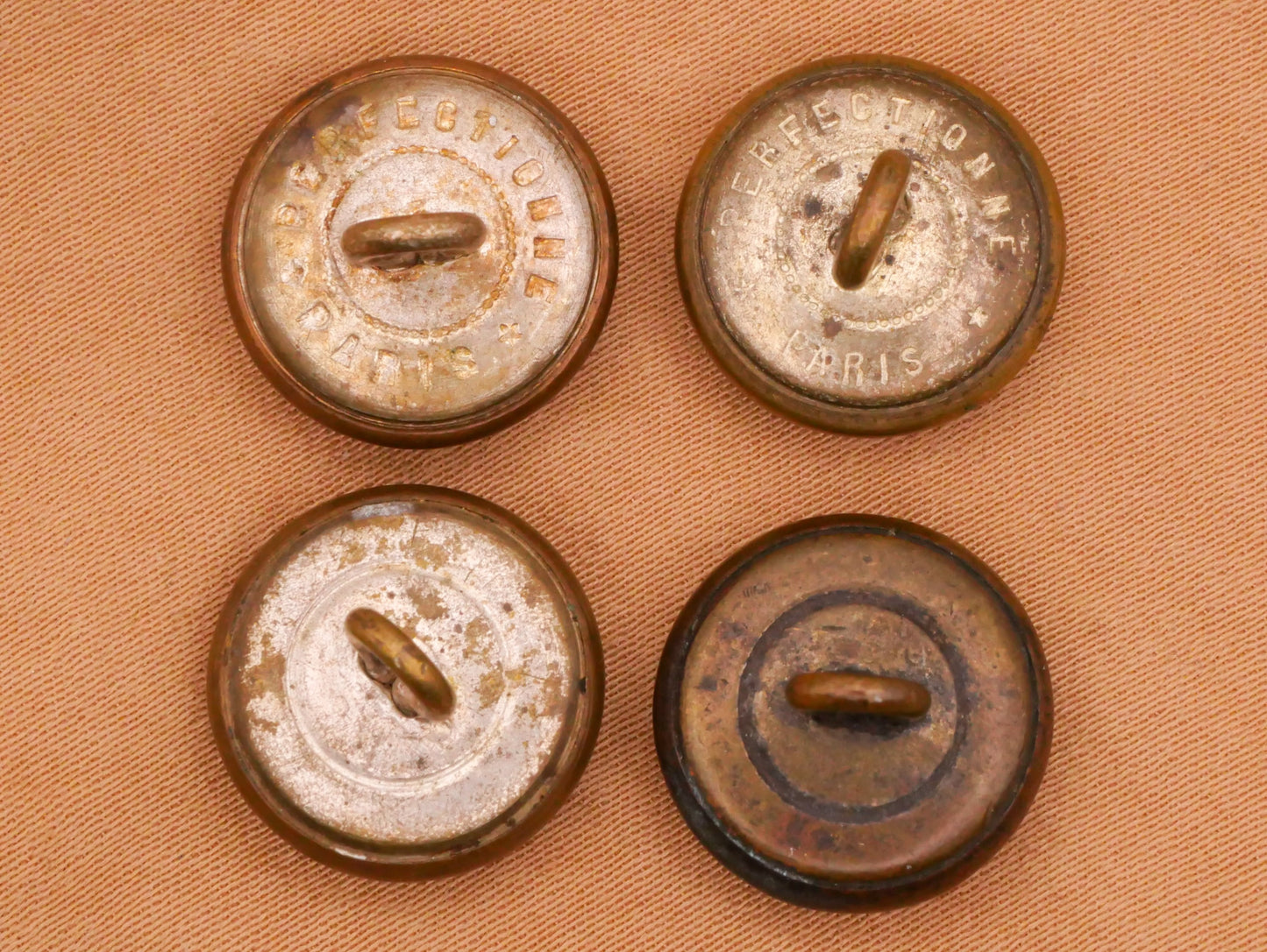 Star Paris Back Mark Brass Metal Button Various 15mm