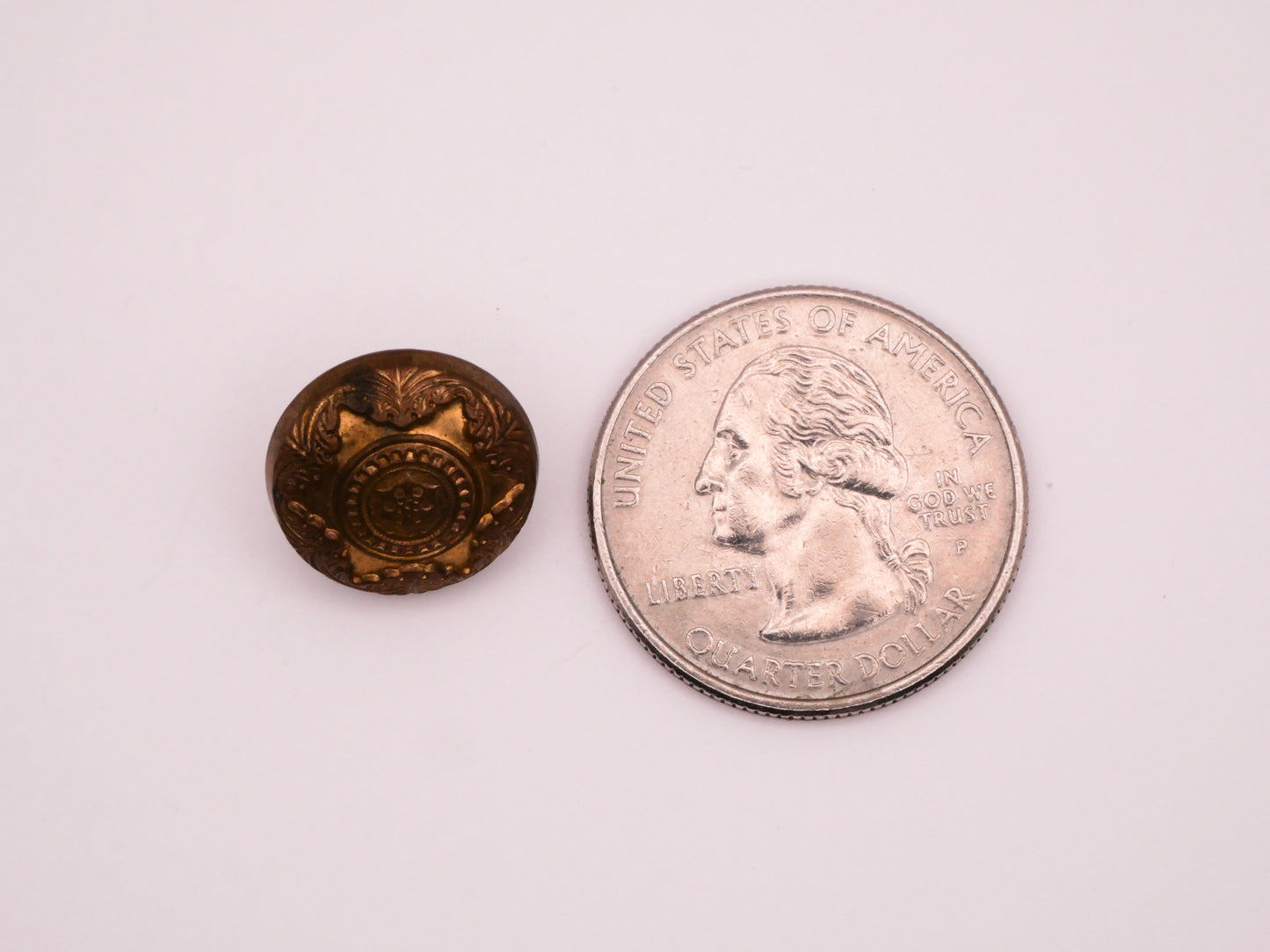 Star Paris Back Mark Brass Metal Button Various 15mm