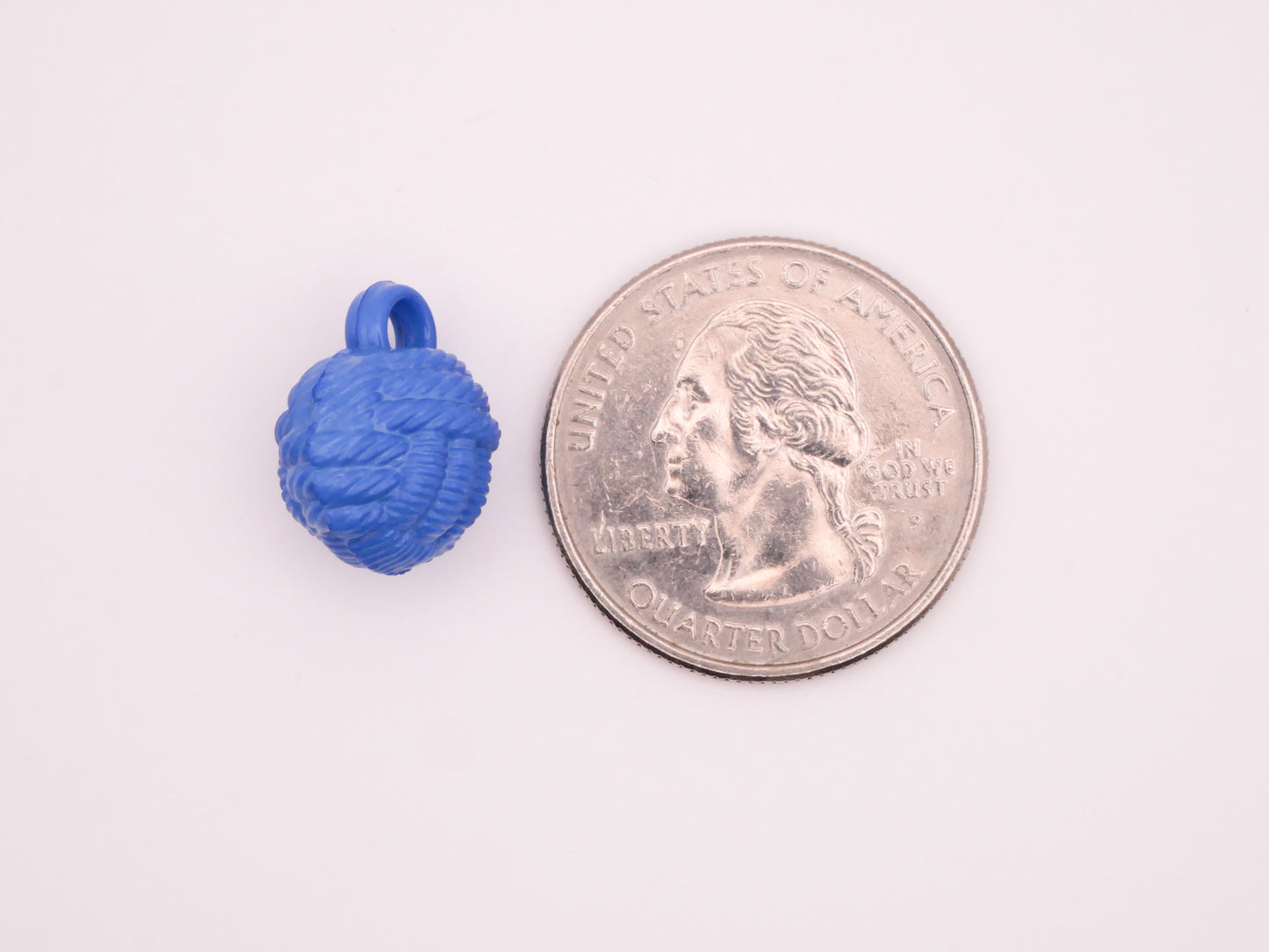 Knot Rope Monkeys Fist Blue Plastic Set of Three Buttons 13mm