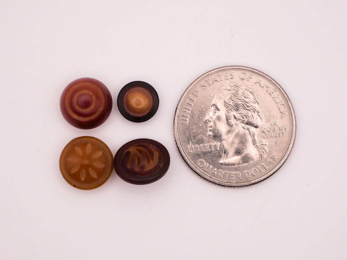 Vegetable Ivory Carved Vintage Small Tagua Nut Button Various 8-11mm