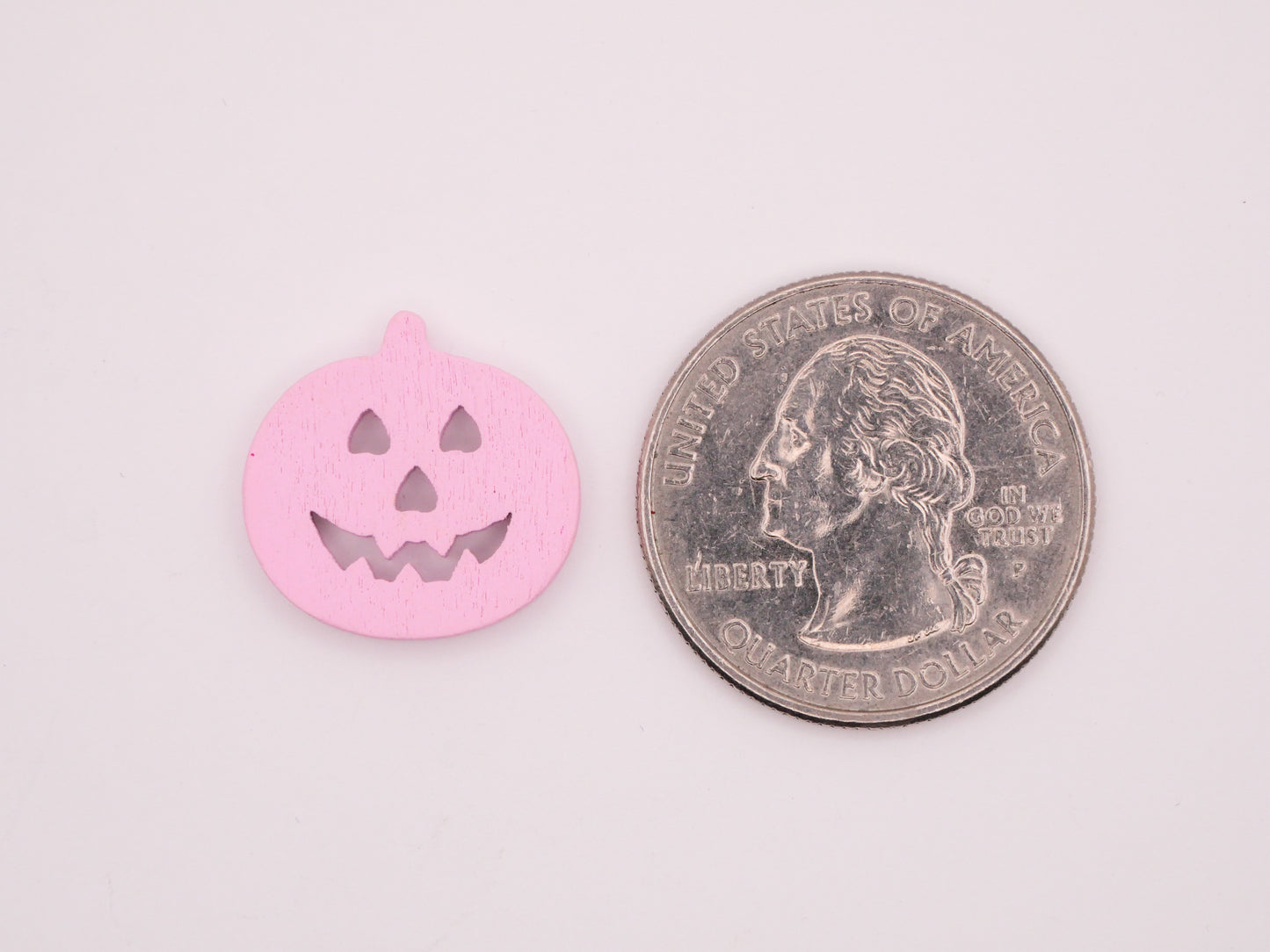 Jack O' Lantern Pumpkin Colorful Wood Set of Twenty Buttons 17x18mm