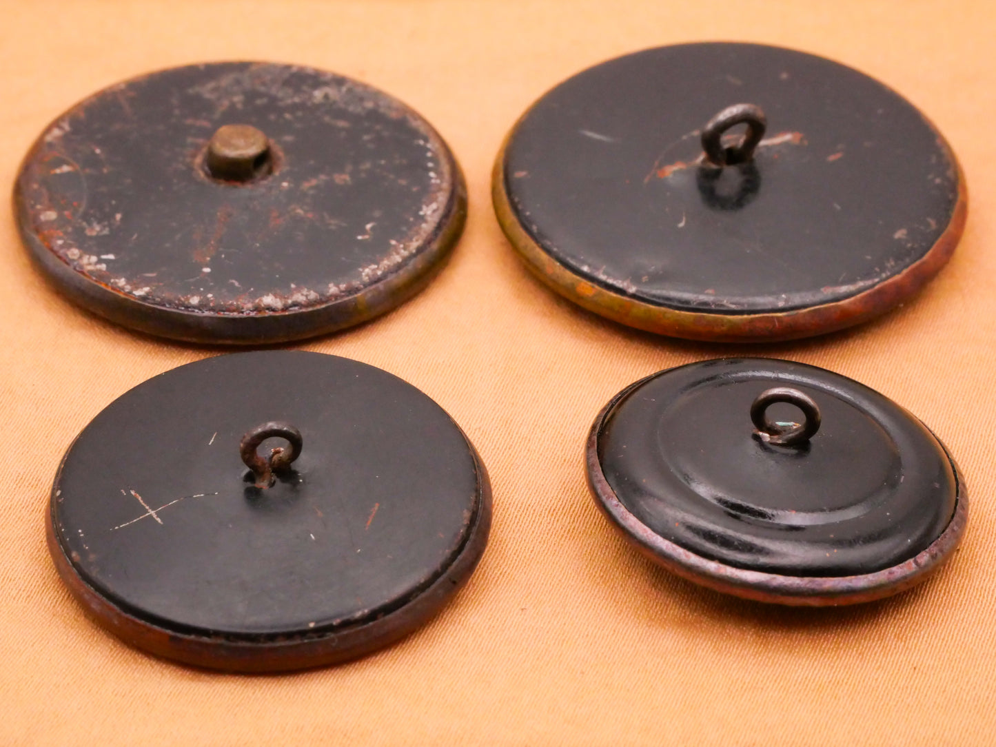 Victorian Celluloid Swirl Star Steel Cut Metal Button Various 27-38mm