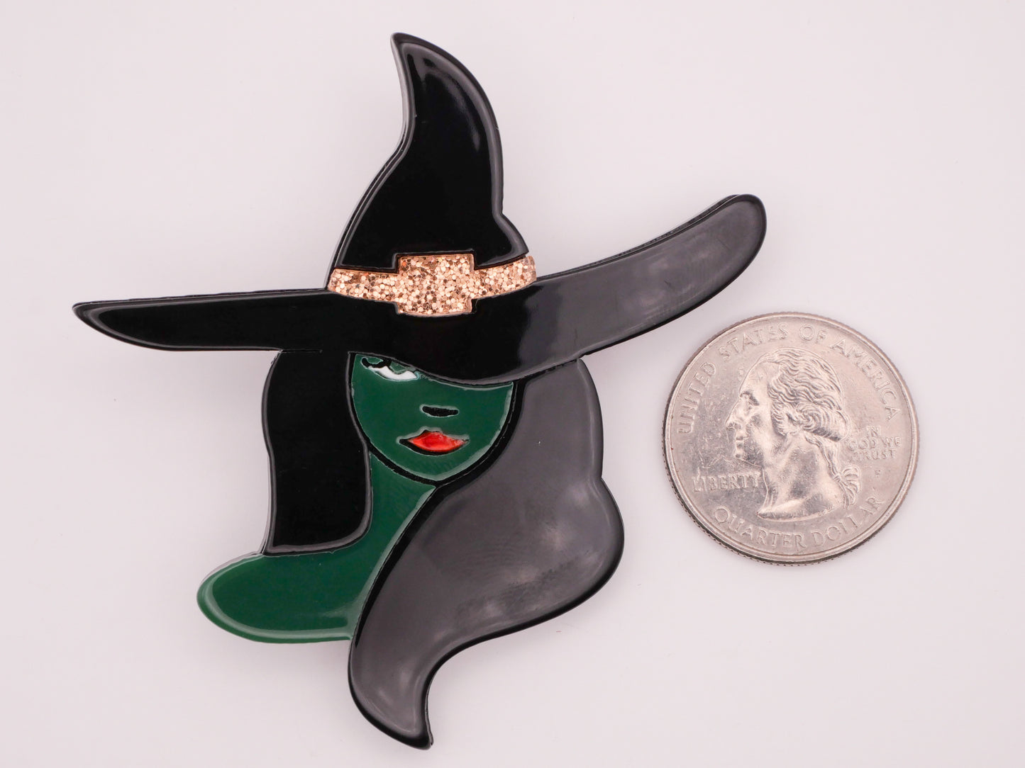 Wicked Witch Elphaba Large Acrylic Plastic Button 65x66mm