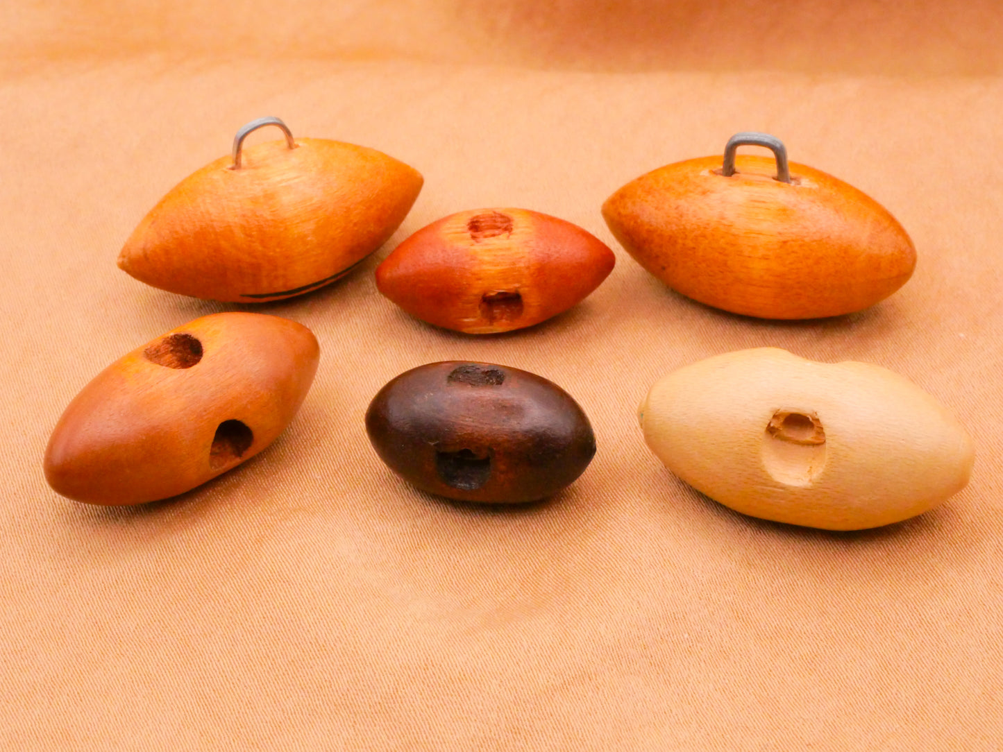 Football Sports Wood Vintage Button Various 11-26mm