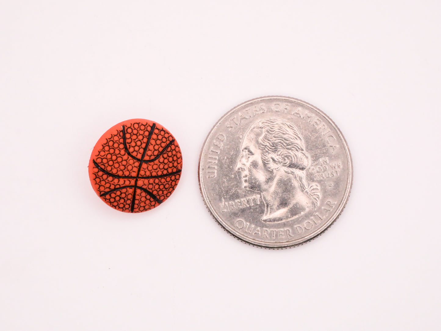 Basketball Realistic Texture Plastic Pair of Buttons 15mm