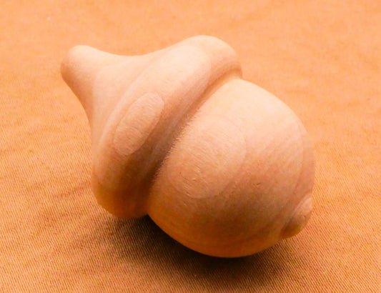 Acorn Natural Wood Three-Dimensional Button 25x34mm