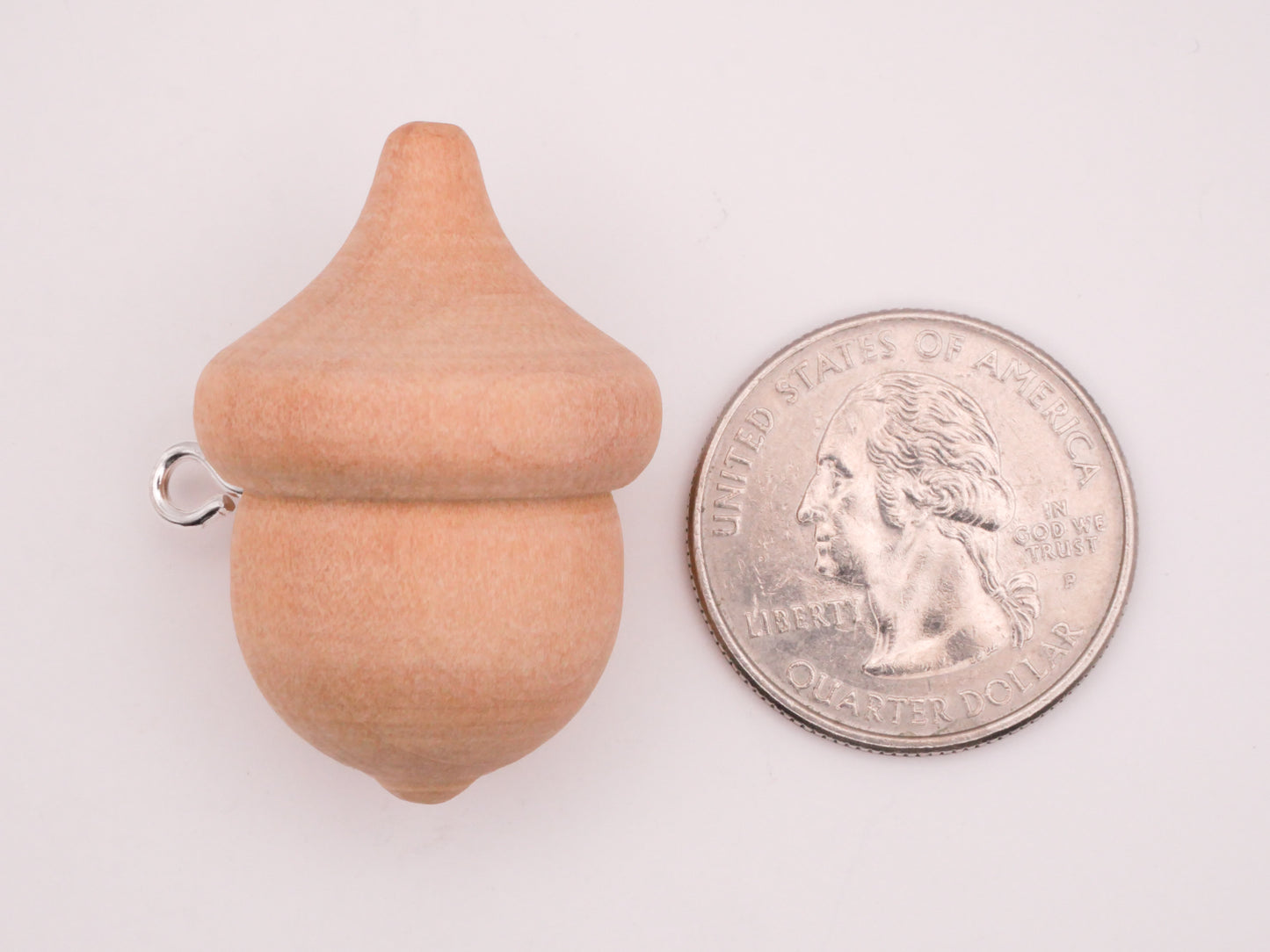 Acorn Natural Wood Three-Dimensional Button 25x34mm