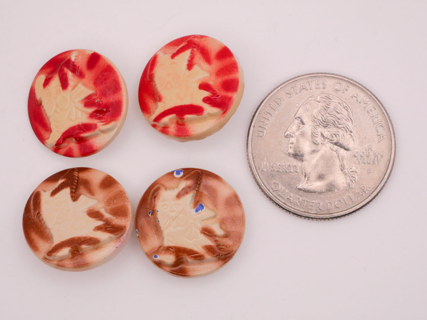 Scottie Terrier Dog Marbled Look Vintage Plastic Button Various 18mm