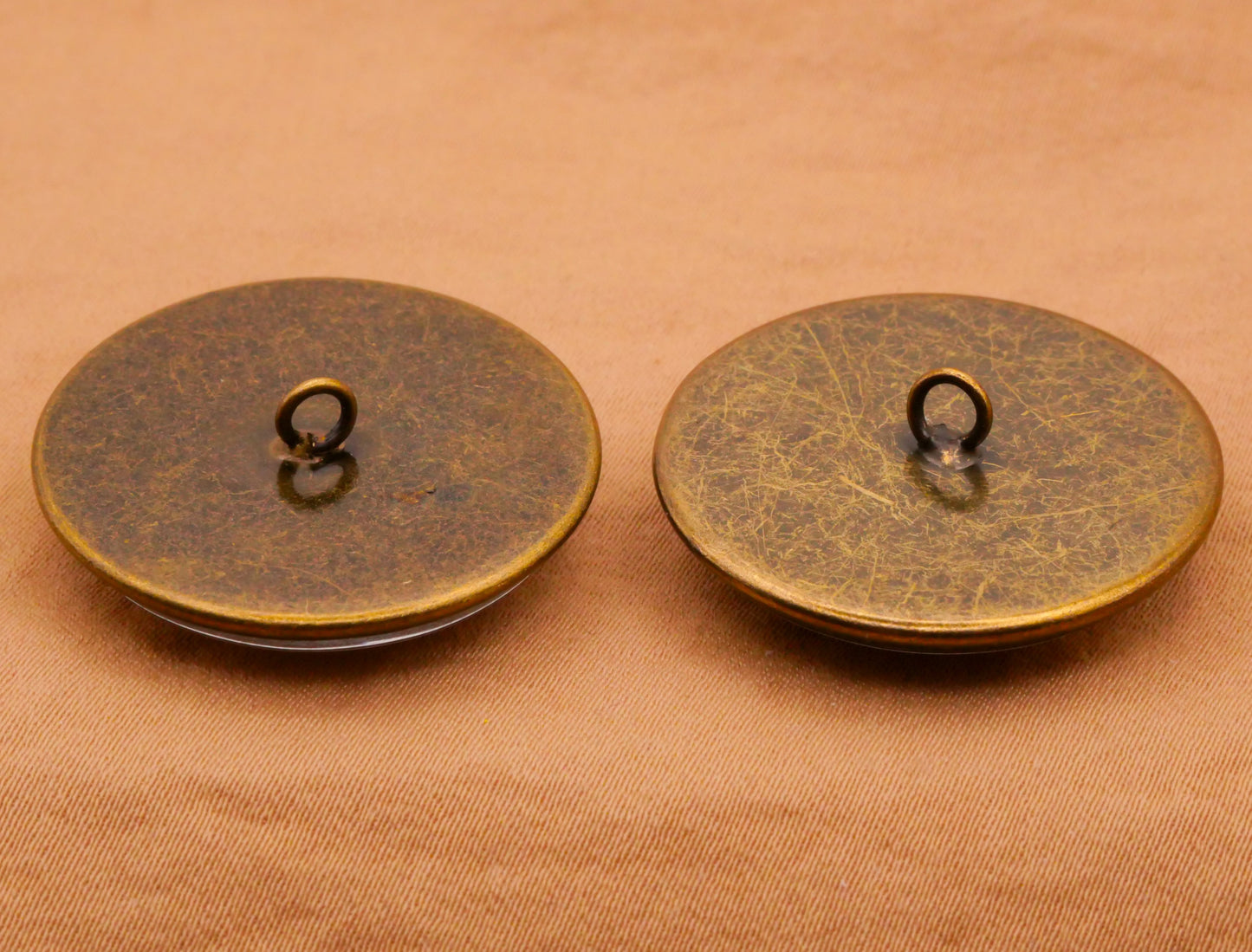 Holidays Christmas New Years Verbal Glass Dome Bronze Metal Button Various 28mm