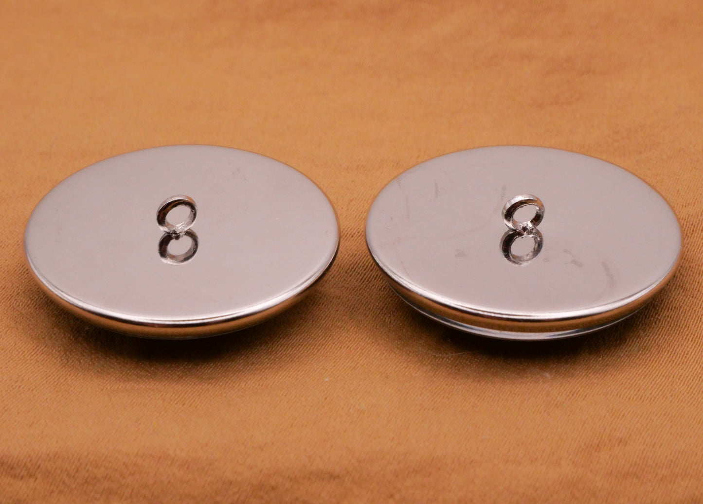 Snowflake Real Photograph Glass Dome Silver Metal Button Various 27mm