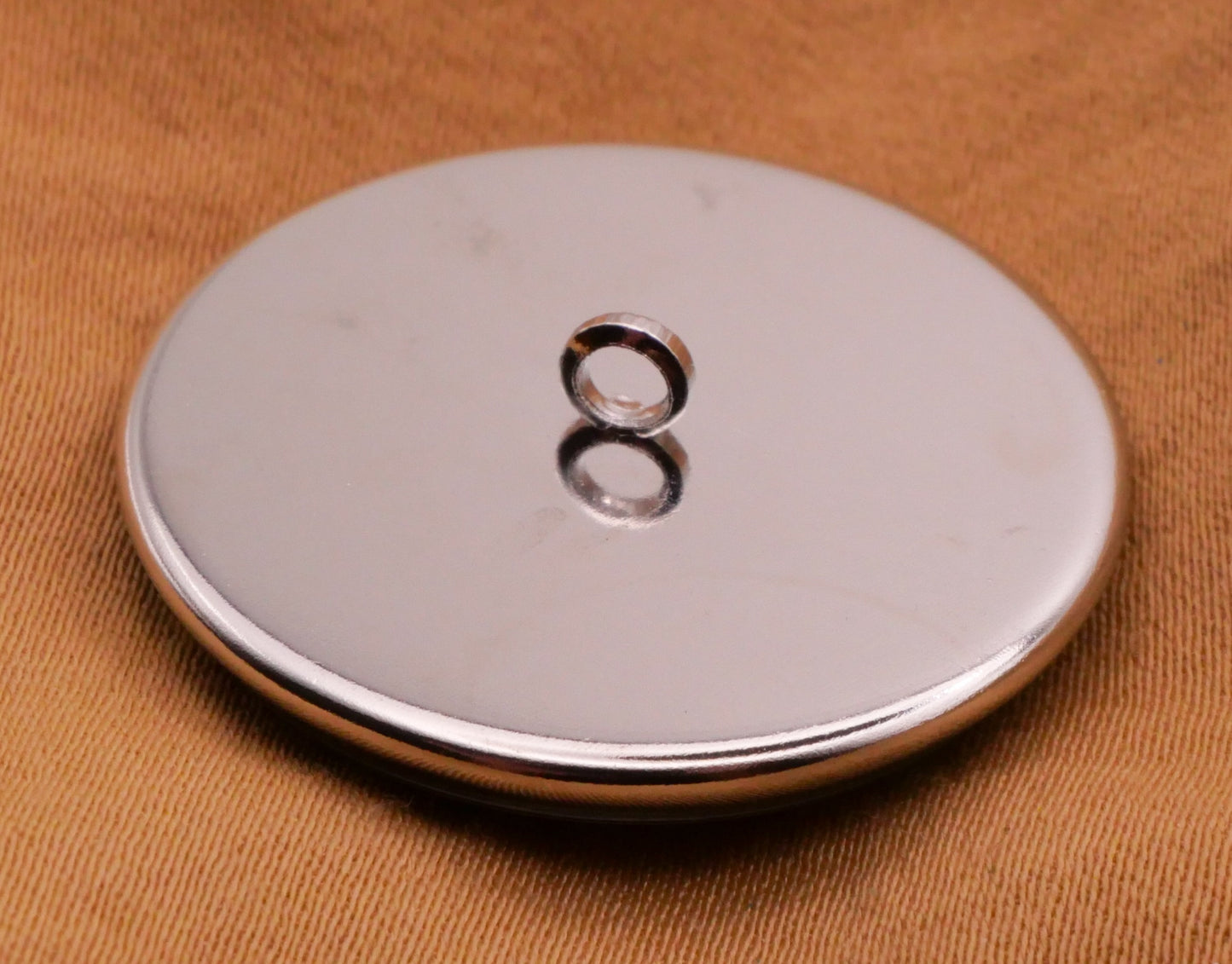 Snowman Illustration Penrhyn Stanlaw Winter Glass Dome Silver Metal Button 27mm