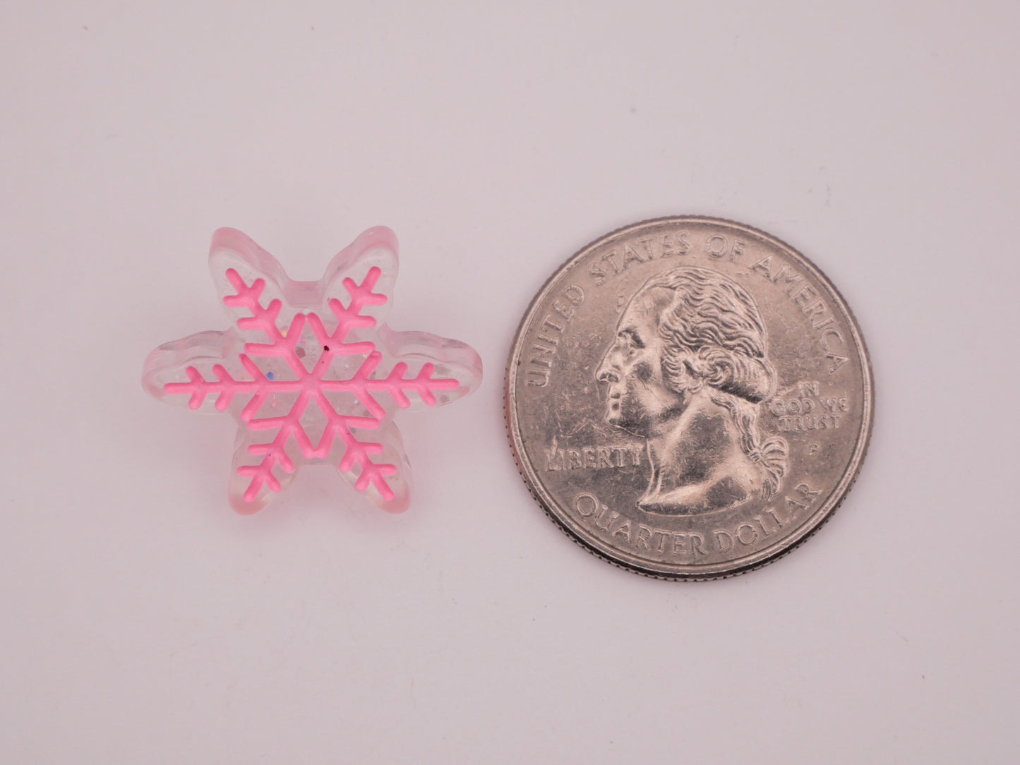 Snowflake Colorful Plastic Assorted Set of Four Buttons 21mm