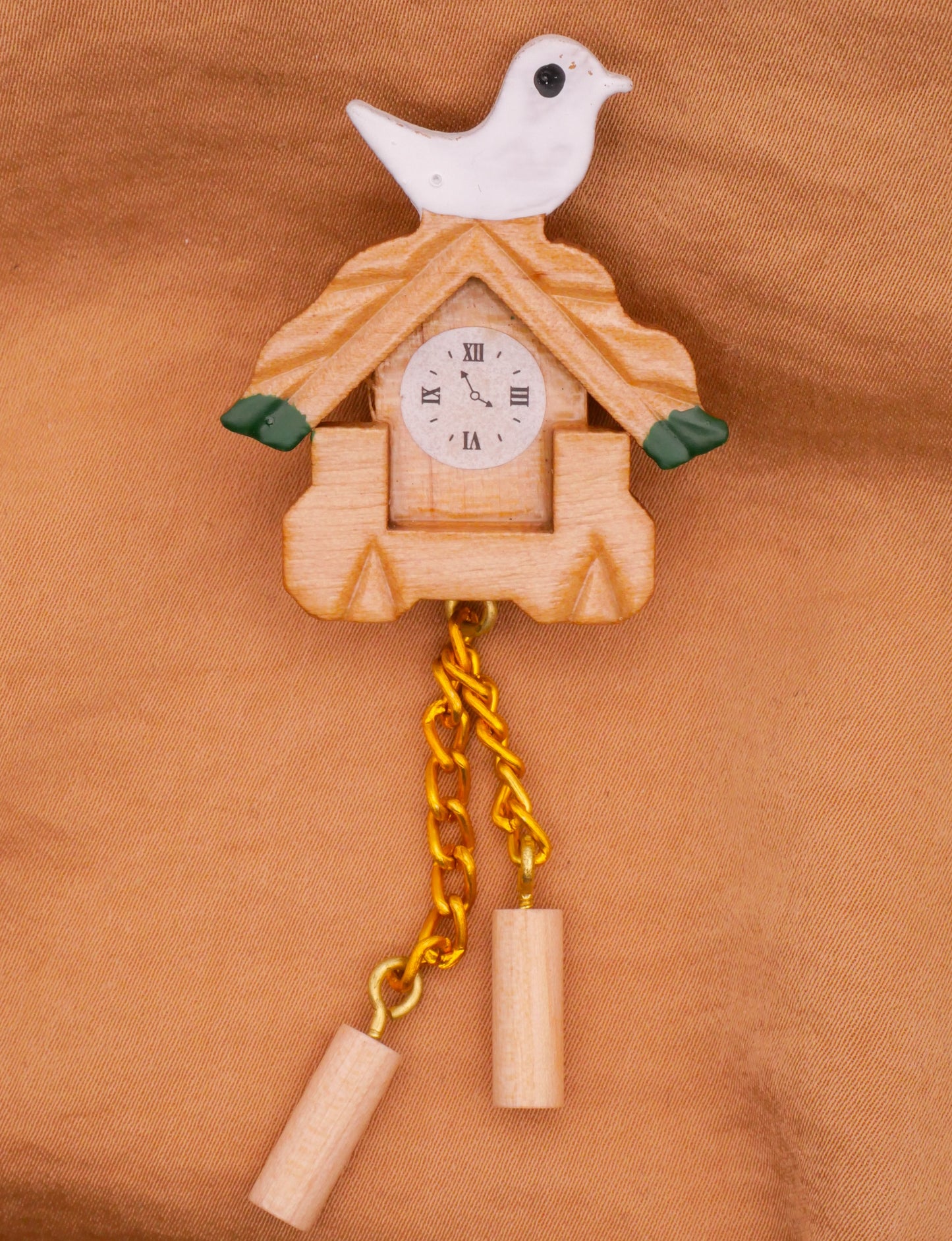 Cuckoo Clock Bird Large Moveable Button 35x86mm