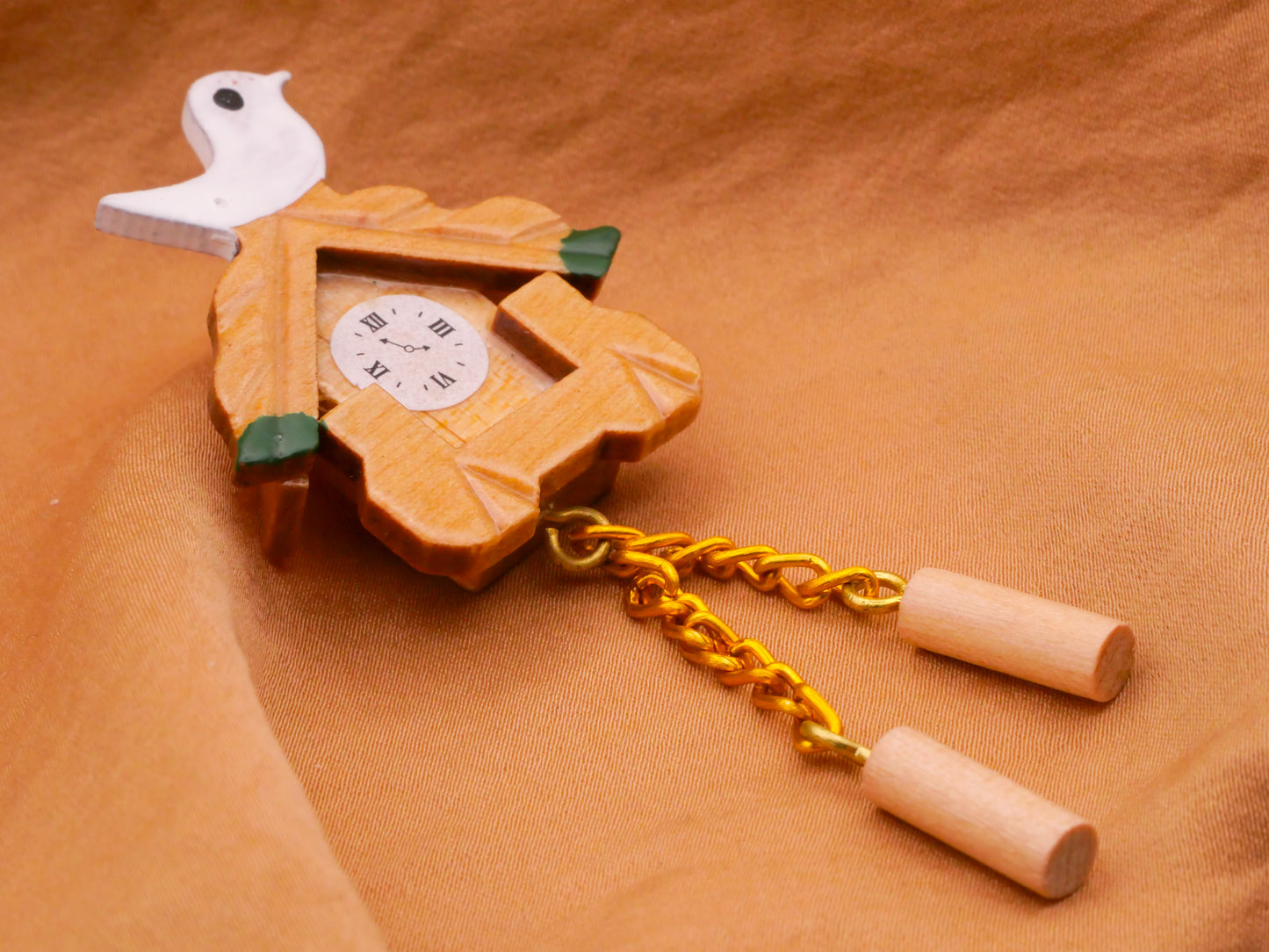 Cuckoo Clock Bird Large Moveable Button 35x86mm