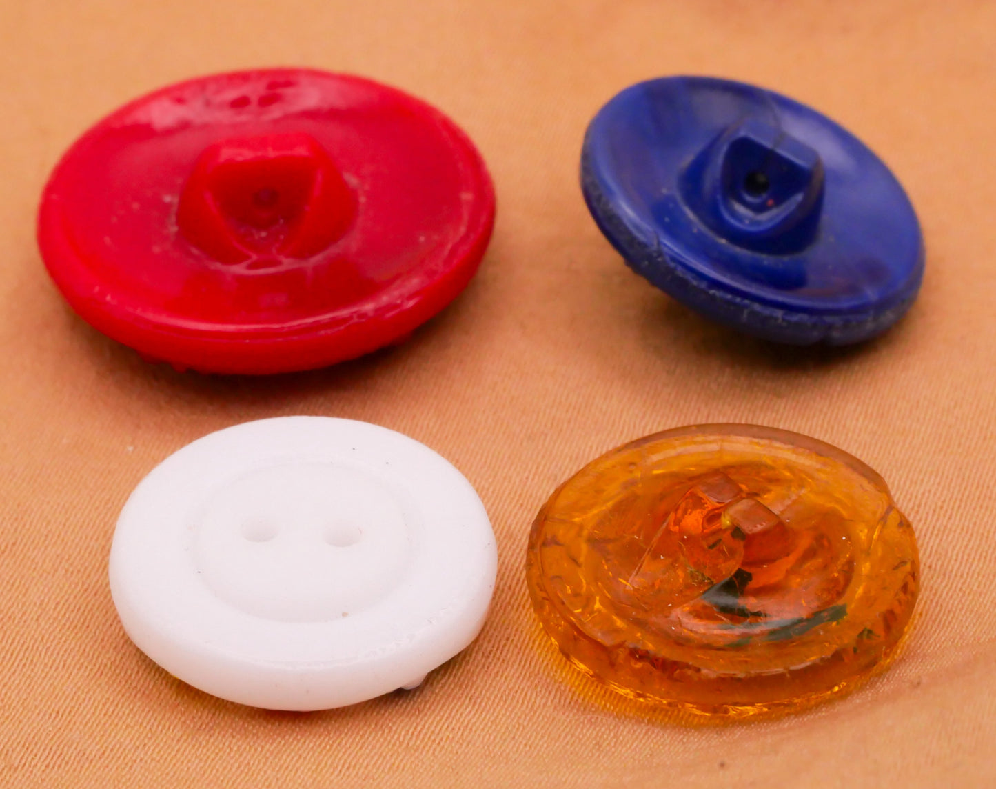 Flower Hand-Painted Vintage Glass Button Various 18-23mm