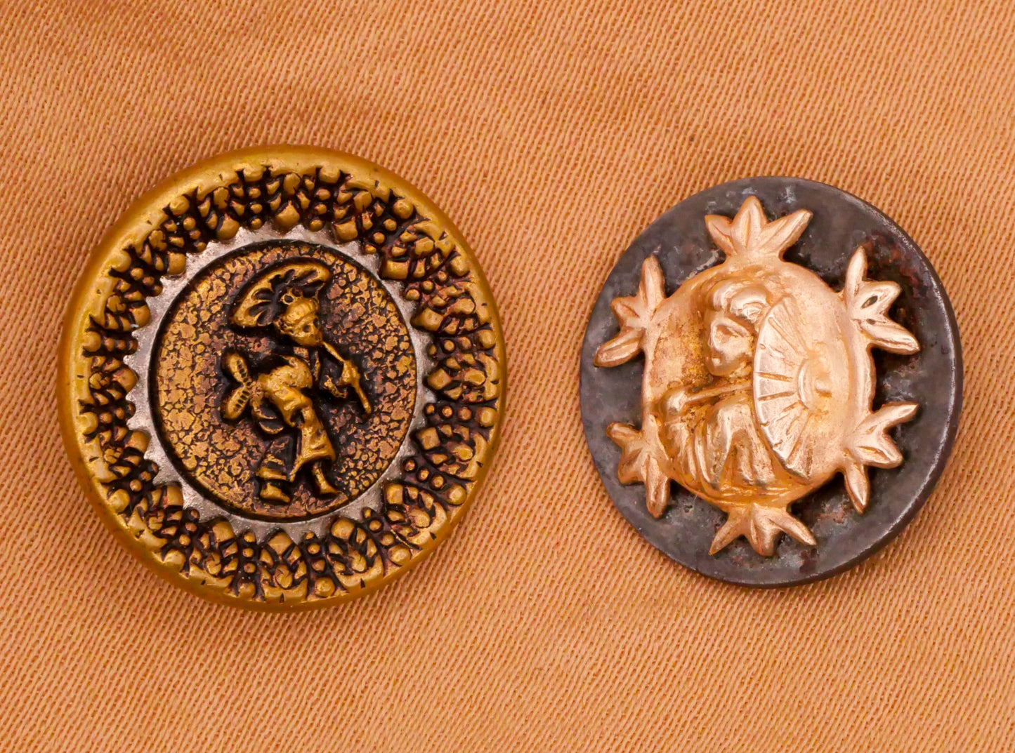 Parasol Umbrella Asian Woman Victorian Button Various 16-18mm