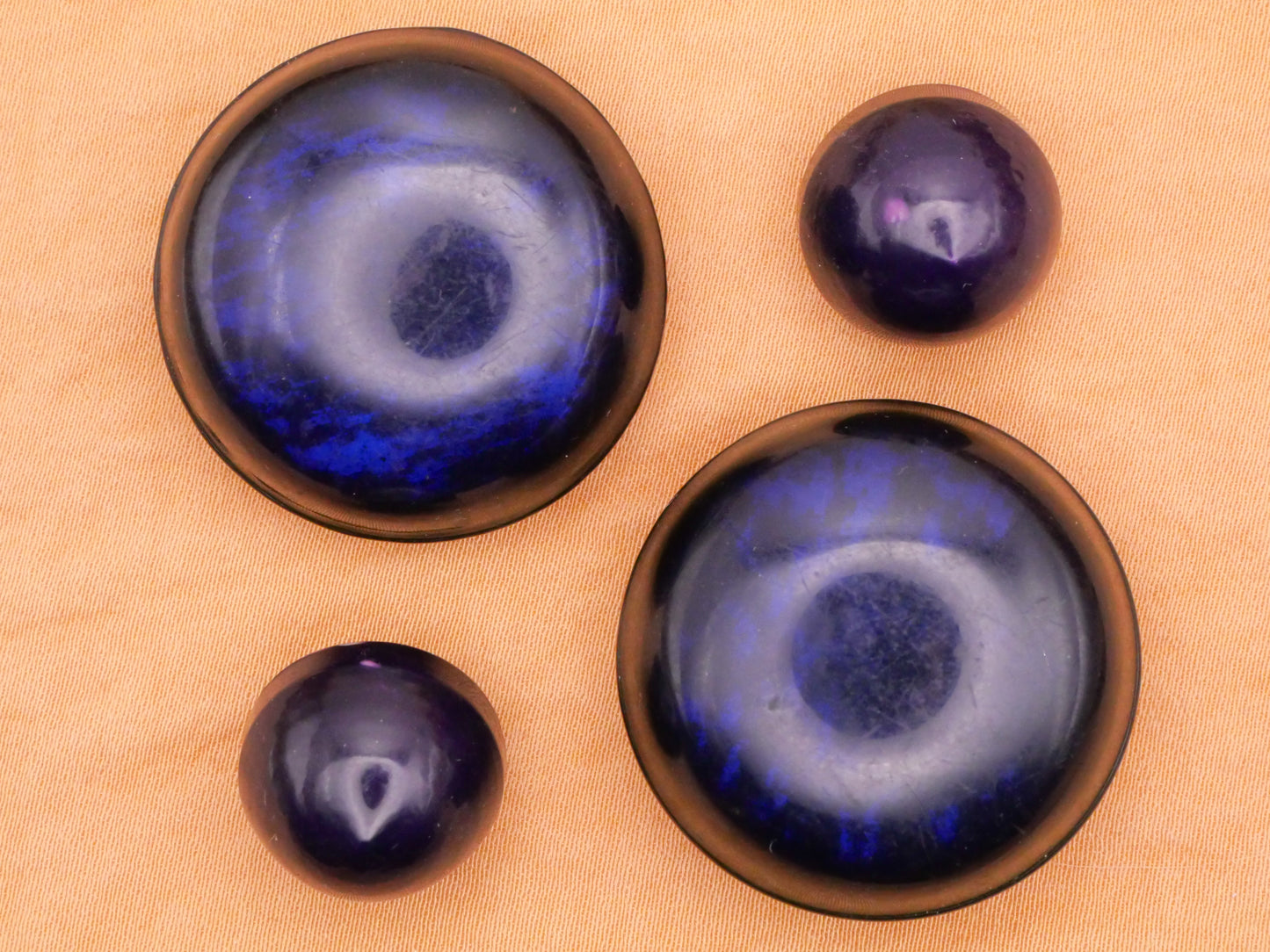 Navy Blue Celluloid Early Plastic Glow Bubble Button Various 15-30mm