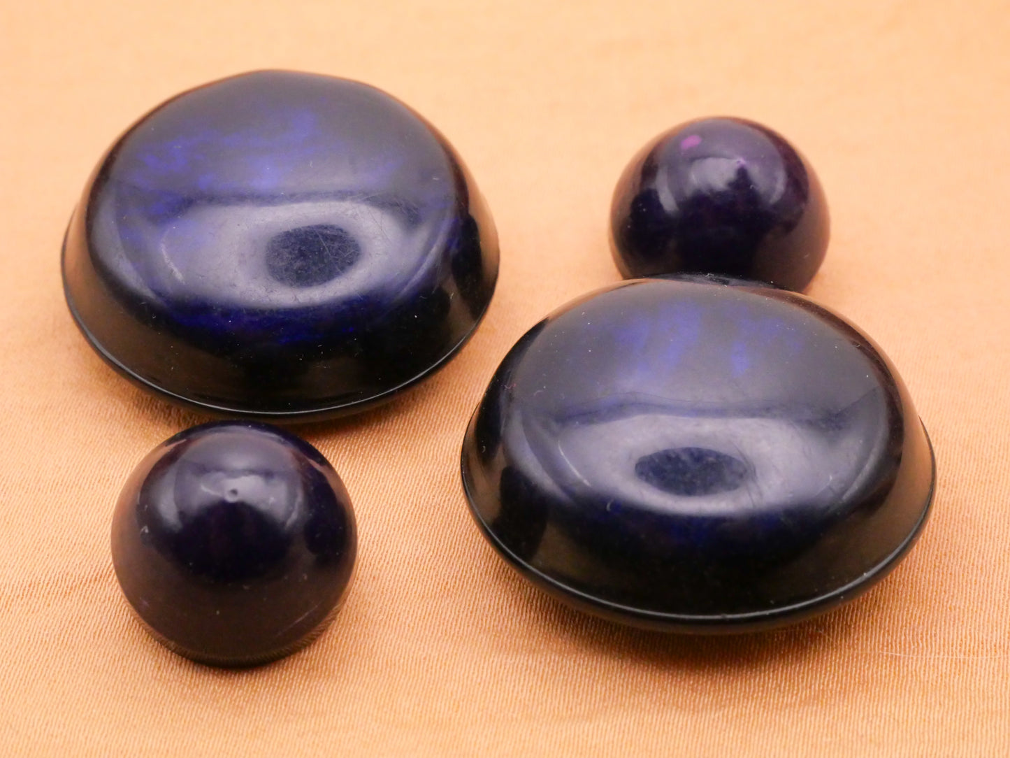 Navy Blue Celluloid Early Plastic Glow Bubble Button Various 15-30mm