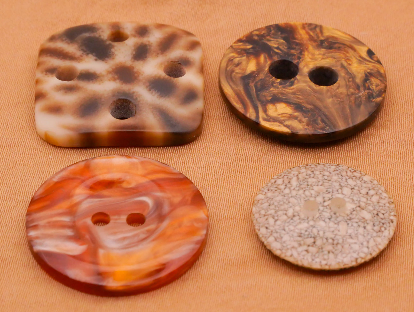 Shell Inspired Look Vintage Plastic Button Various 18-23mm