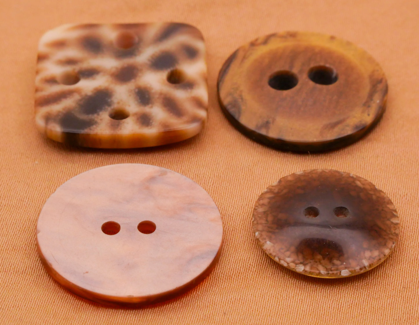 Shell Inspired Look Vintage Plastic Button Various 18-23mm