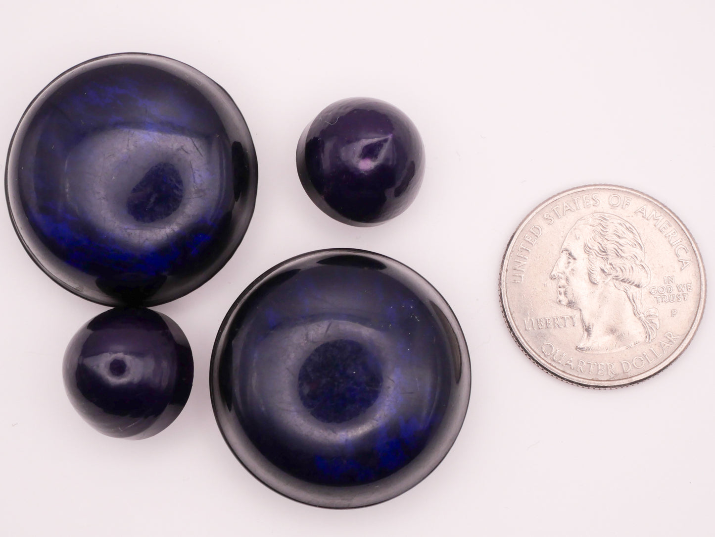 Navy Blue Celluloid Early Plastic Glow Bubble Button Various 15-30mm